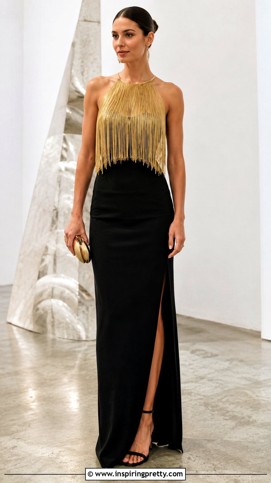 Cult Gaia Fringe Top With Black Maxi Skirt - 20 cult gaia fringe top outfit ideas