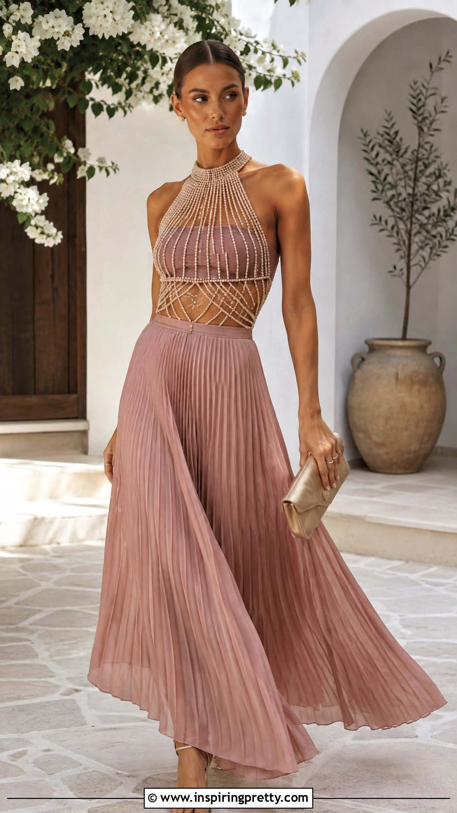 Cult Gaia Taraji Top With Pleated Maxi Skirt - 25 cult gaia taraji top outfit ideas
