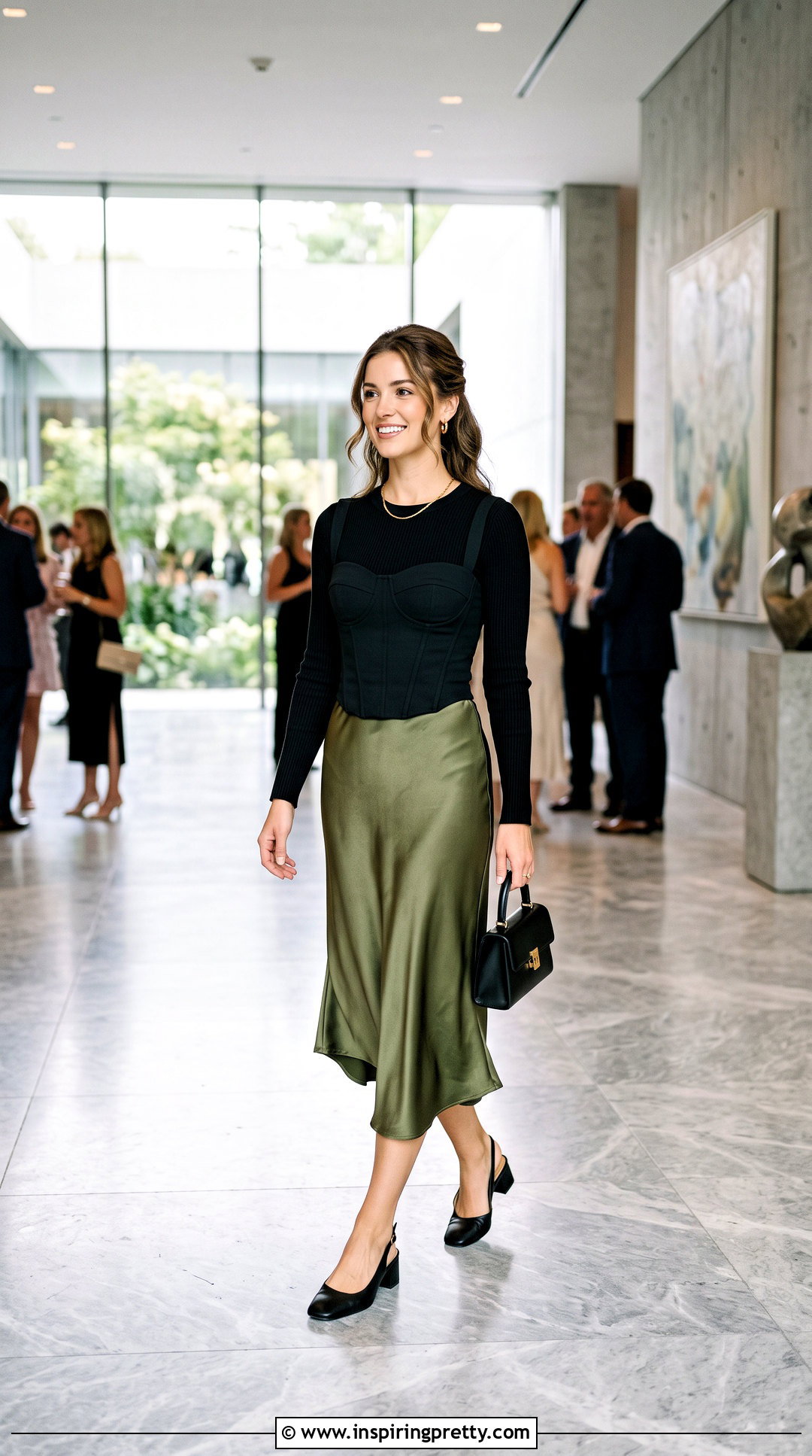 Cupless Top With Satin Midi Skirt - 25 Cupless Top outfit ideas