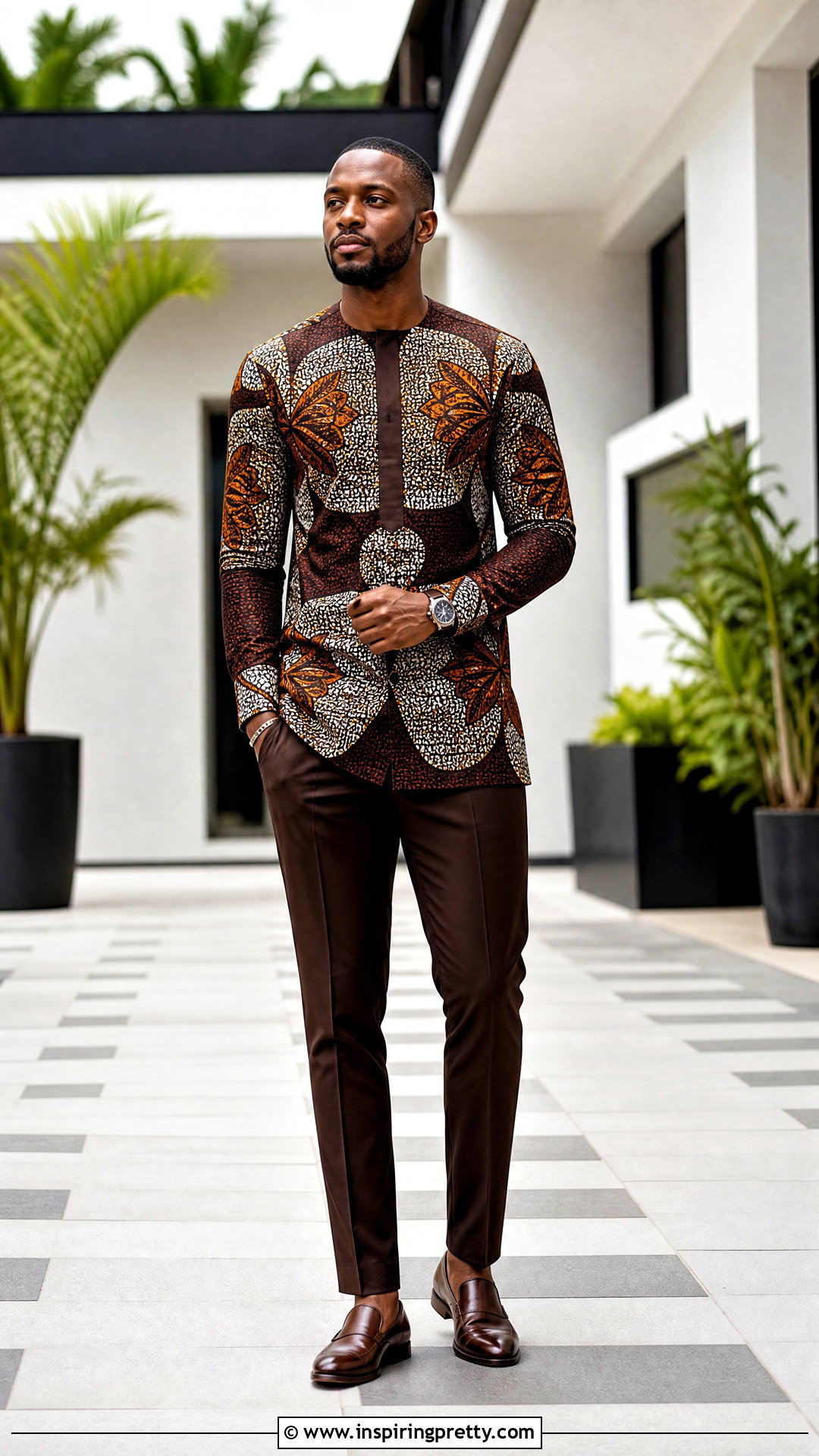 Custom Ankara Top With Tailored Trousers - 50 ankara top for men outfit ideas