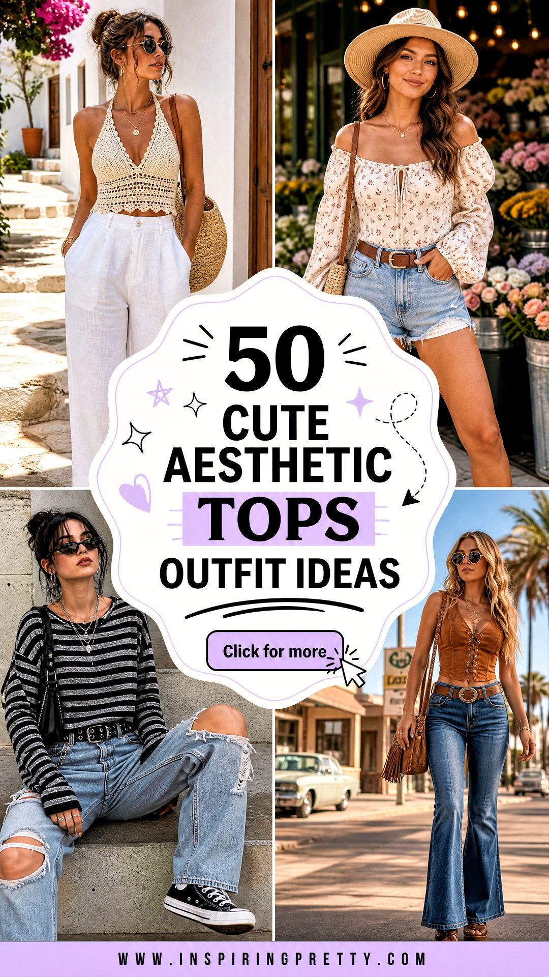 50 Cute Aesthetic Tops Outfit Ideas for Trendy Everyday Style - 50 Cute Aesthetic Tops Outfit Ideas for Trendy Everyday Style