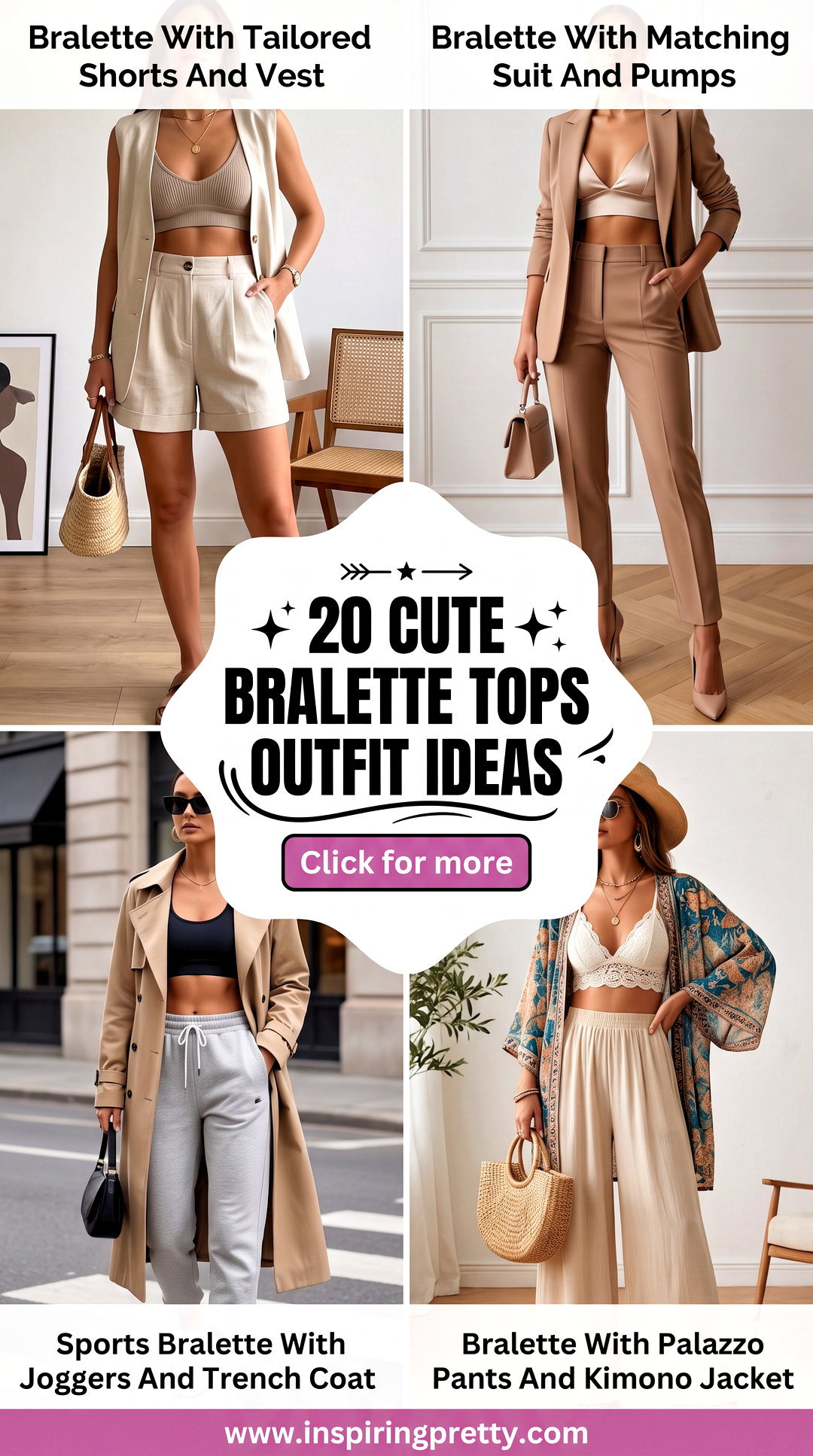 20 Cute Bralette Tops Outfit Ideas for Confident Summer Style - 20 Cute Bralette Tops Outfit Ideas for Confident Summer Style