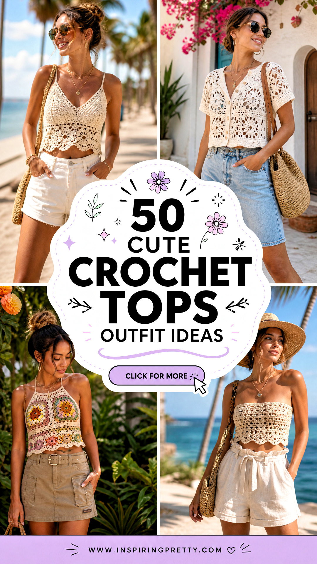 50 Cute Crochet Tops Outfit Ideas for Dreamy Summer Style - 50 Cute Crochet Tops Outfit Ideas for Dreamy Summer Style