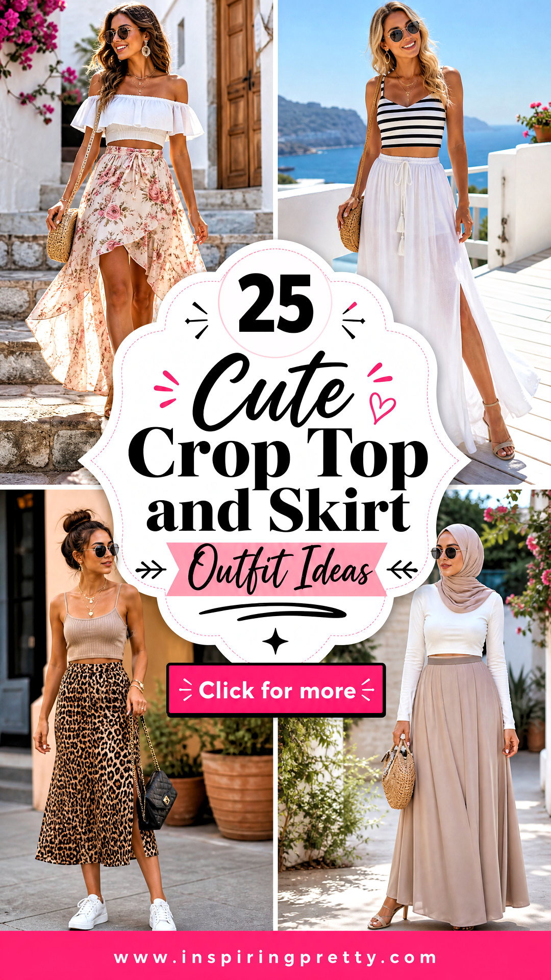 25 Cute Crop Top and Skirt Outfit Ideas for Summer Youll Love - 25 Cute Crop Top and Skirt Outfit Ideas for Summer You’ll Love
