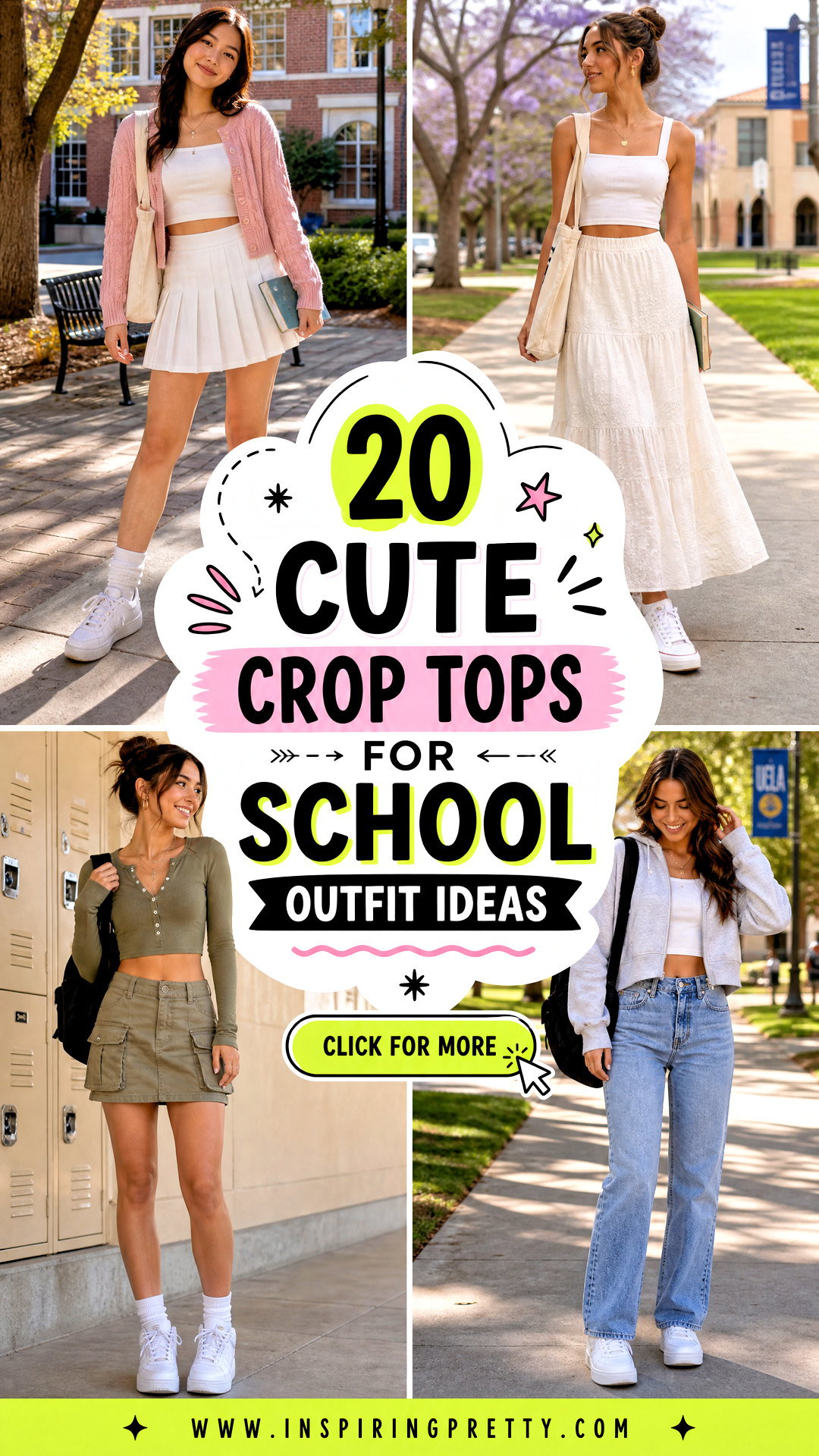 20 Cute Crop Tops for School Outfit Ideas Teens Will Love - 20 Cute Crop Tops for School Outfit Ideas Teens Will Love