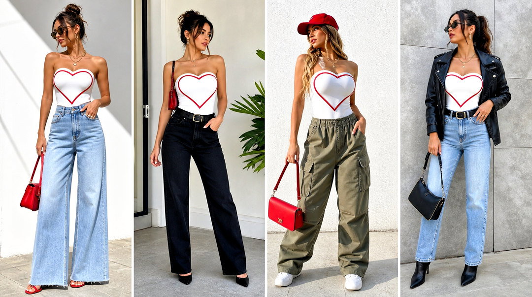 25 Cute Heart Top Outfit Ideas for Sweet Date-Night Style
