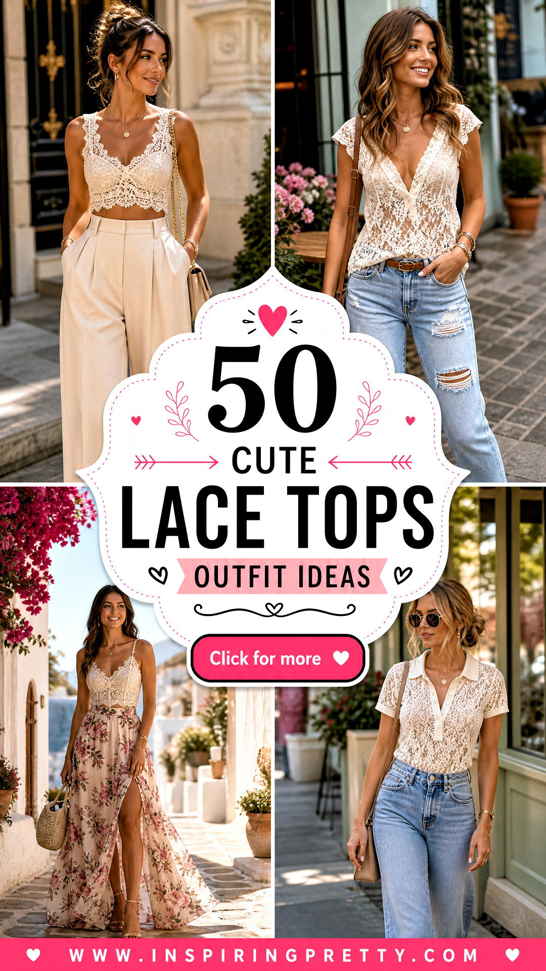 50 Cute Lace Tops Outfit Ideas for Romantic Date-Night Style - 50 Cute Lace Tops Outfit Ideas for Romantic Date-Night Style