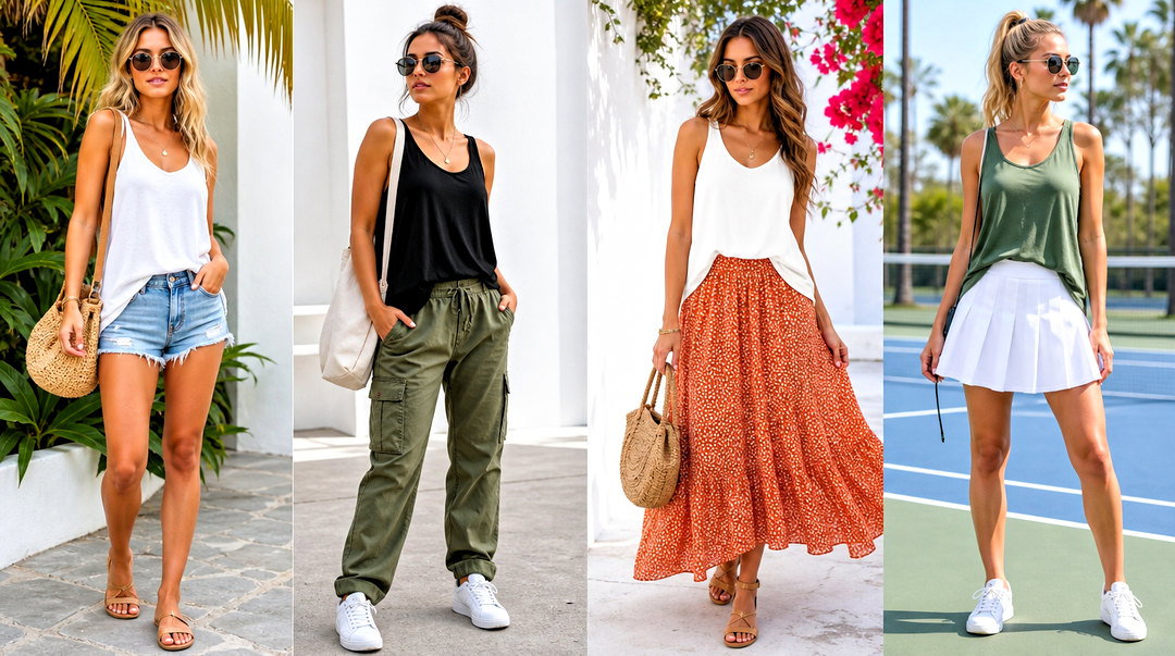 25 Cute Loose Tank Tops Outfit Ideas for Easy Summer Style