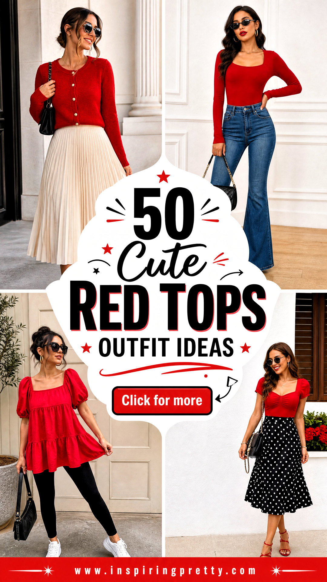 50 Cute Red Tops Outfit Ideas for Bold Everyday Style Made Easy - 50 Cute Red Tops Outfit Ideas for Bold Everyday Style Made Easy