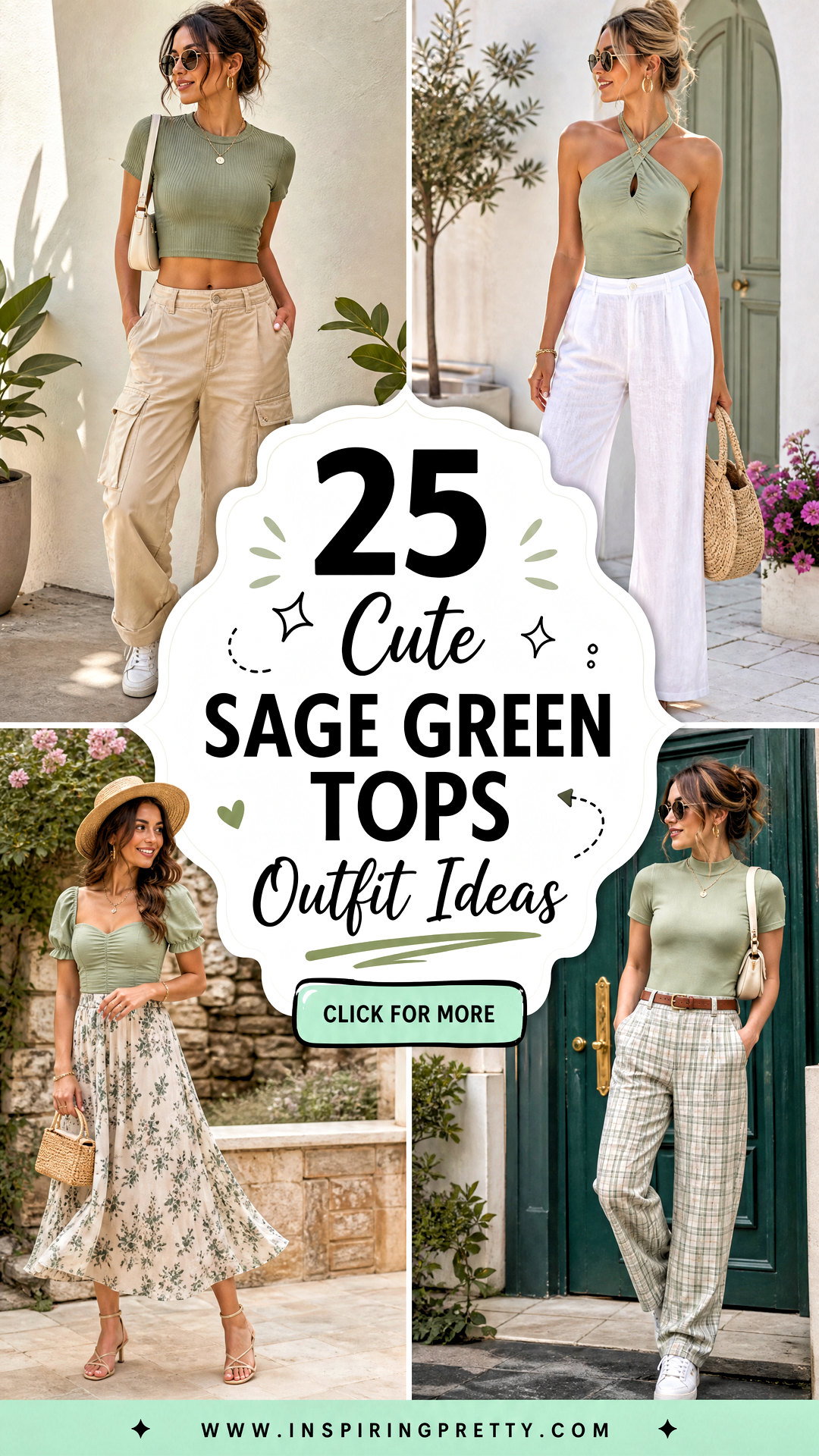 25 Cute Sage Green Tops Outfit Ideas for Fresh Spring Style - 25 Cute Sage Green Tops Outfit Ideas for Fresh Spring Style