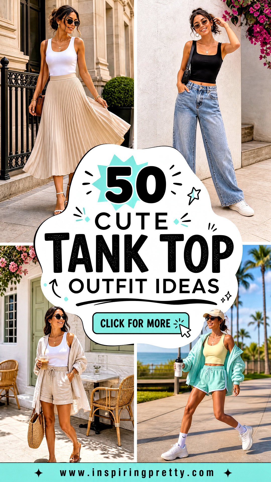 50 Cute Tank Top Outfit Ideas for Effortless Summer Style - 50 Cute Tank Top Outfit Ideas for Effortless Summer Style