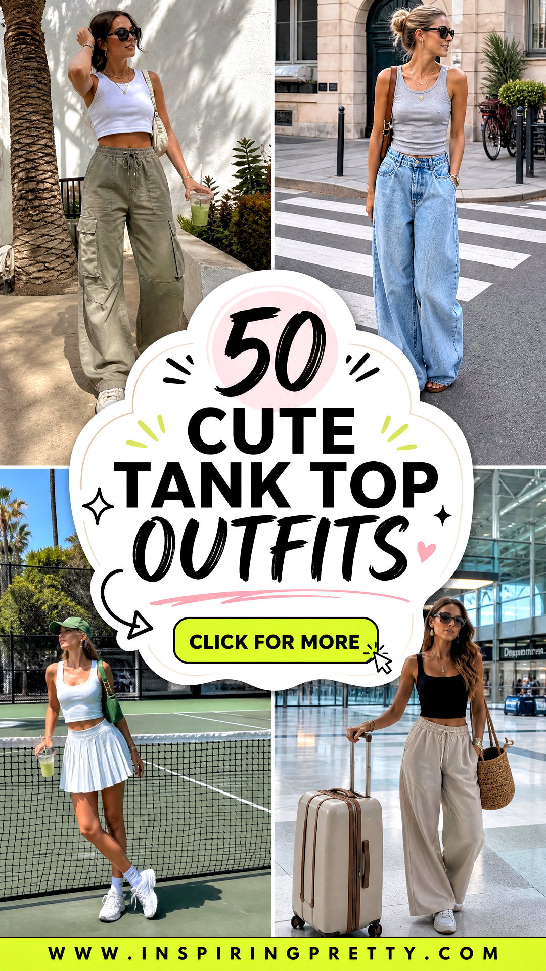 50 Cute Tank Top Outfits for Easy Summer Style Youll Love - 50 Cute Tank Top Outfits for Easy Summer Style You’ll Love
