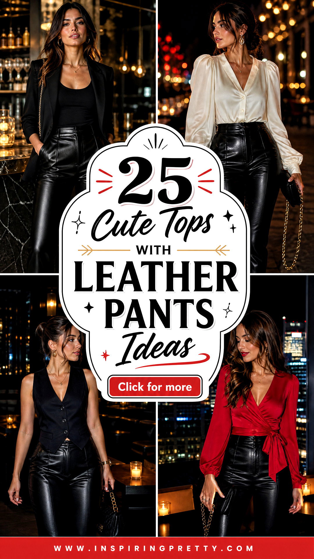 25 Cute Tops With Leather Pants for Edgy Date-Night Style - 25 Cute Tops With Leather Pants for Edgy Date-Night Style