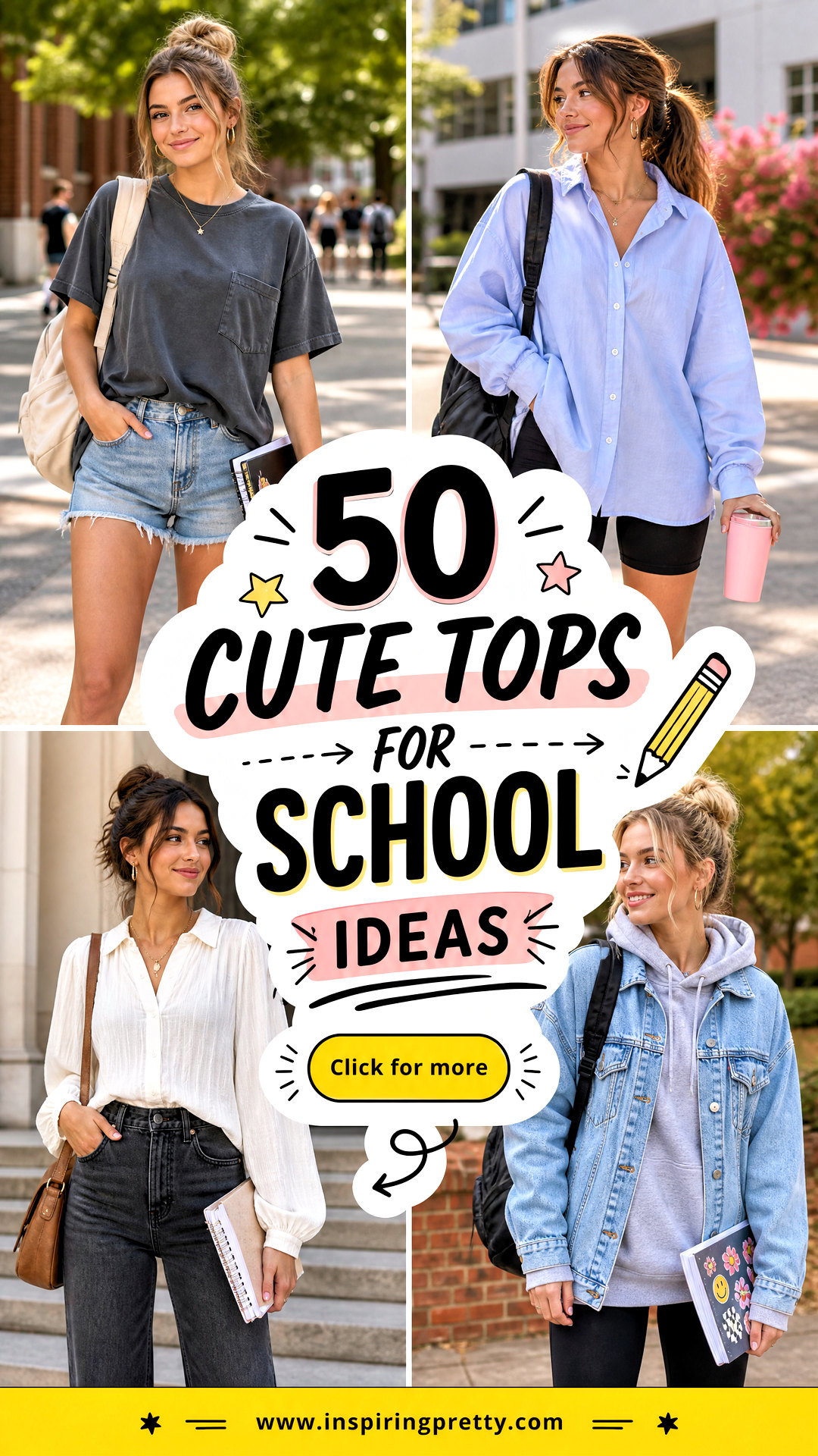 50 Cute Tops for School Ideas for Easy Weekday Style Teens Love - 50 Cute Tops for School Ideas for Easy Weekday Style Teens Love