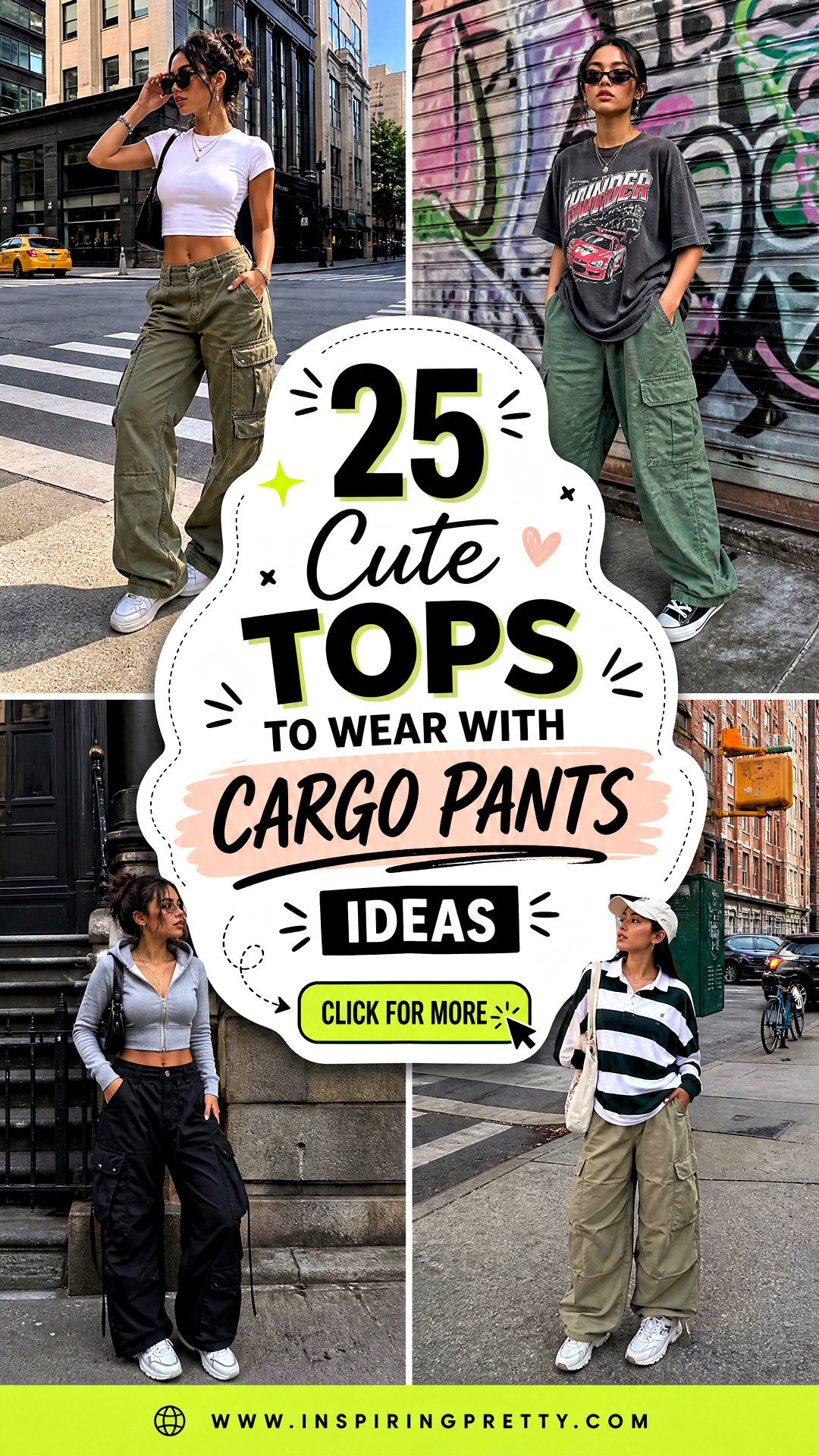 25 Cute Tops to Wear With Cargo Pants for Cool Street Style - 25 Cute Tops to Wear With Cargo Pants for Cool Street Style
