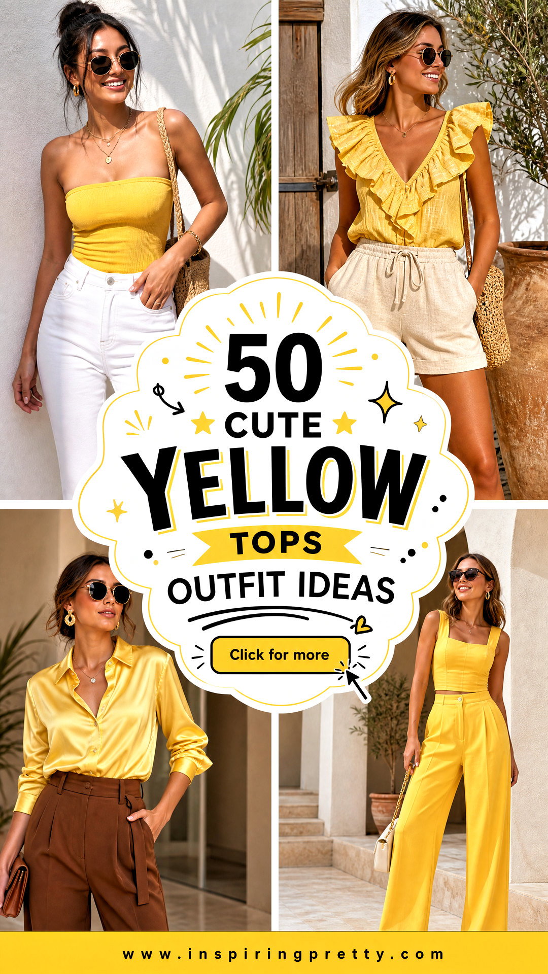 50 Cute Yellow Tops Outfit Ideas for Sunny Everyday Style - 50 Cute Yellow Tops Outfit Ideas for Sunny Everyday Style