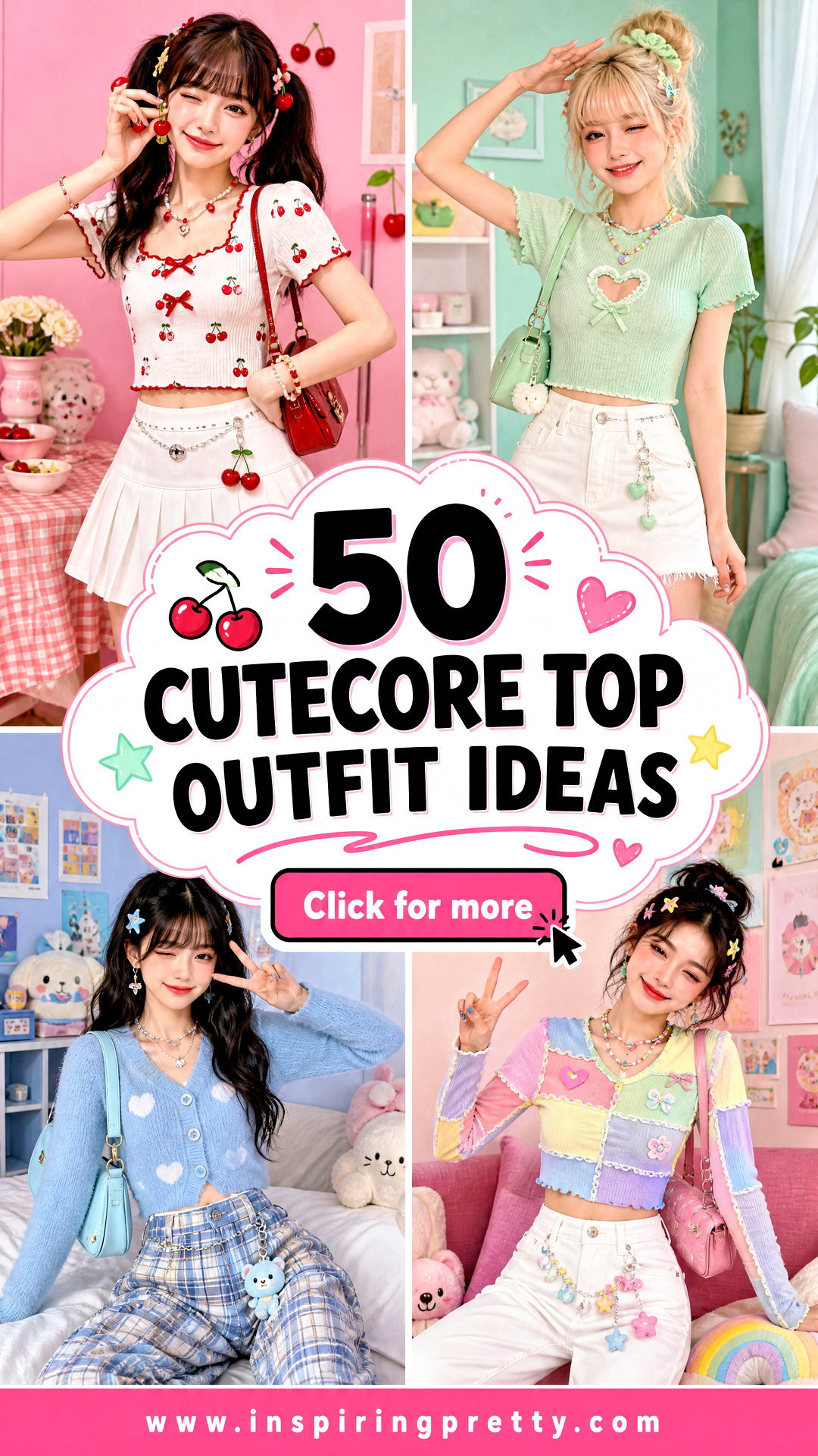 50 Cutecore Top Outfit Ideas for Playful Kawaii Style Fans - 50 Cutecore Top Outfit Ideas for Playful Kawaii Style Fans