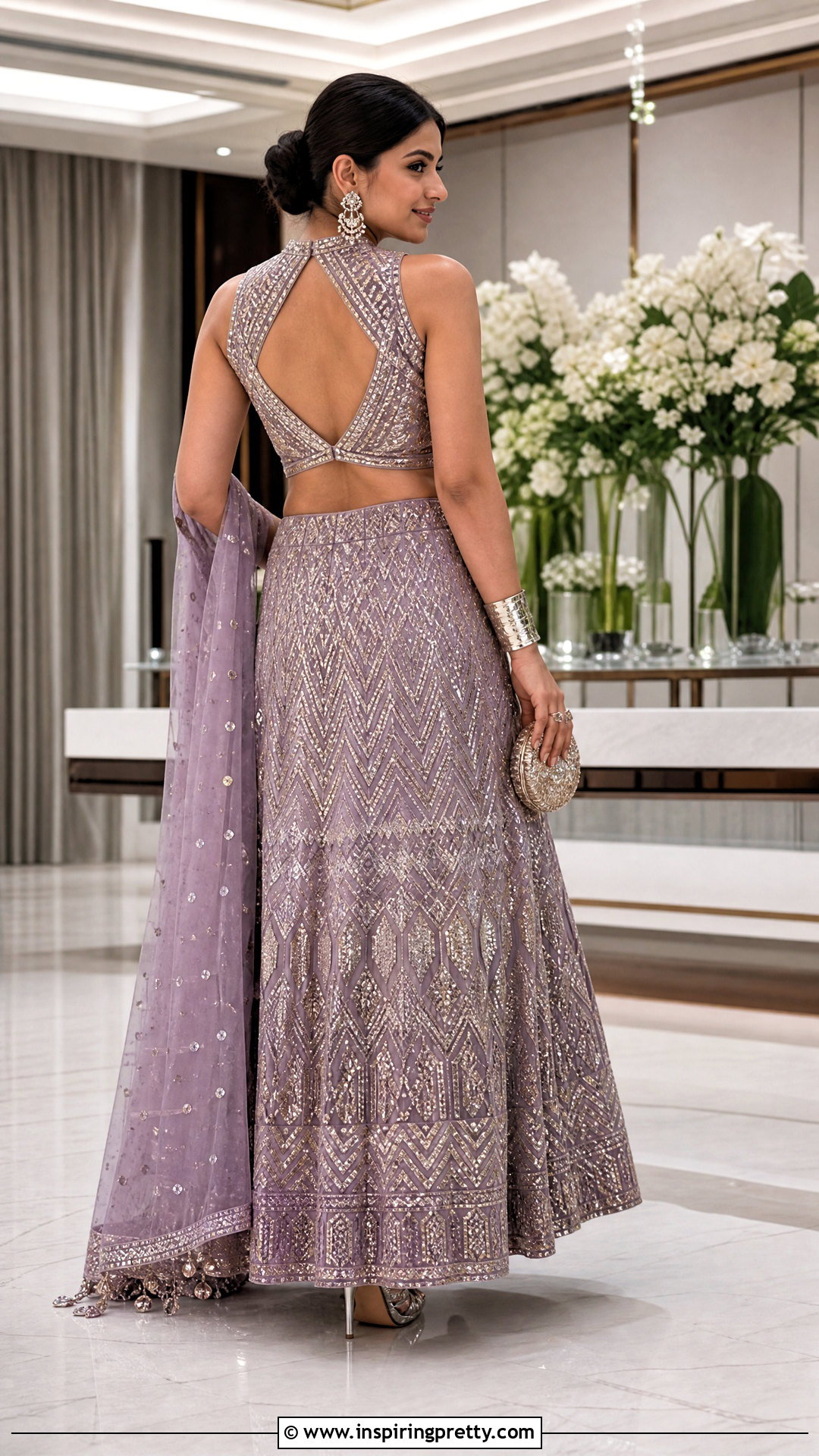 Cutout Back Lehenga Top - 50 lehenga top design ideas