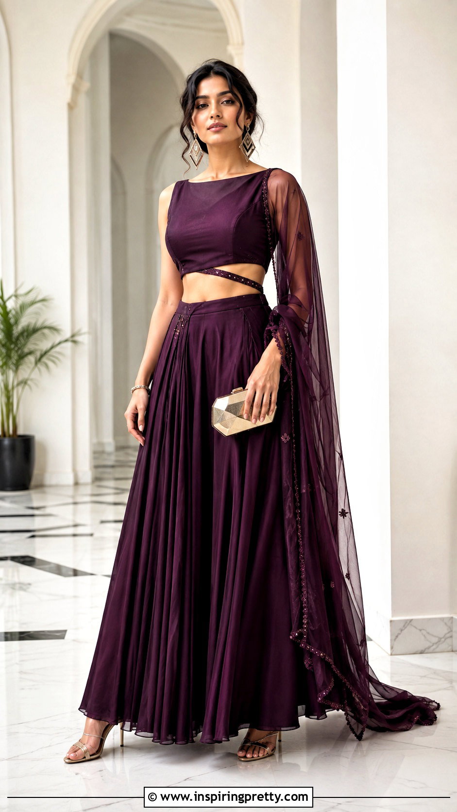 Cutout Crop Top Lehenga - 50 Modern Lehenga Designs Crop Tops outfit ideas