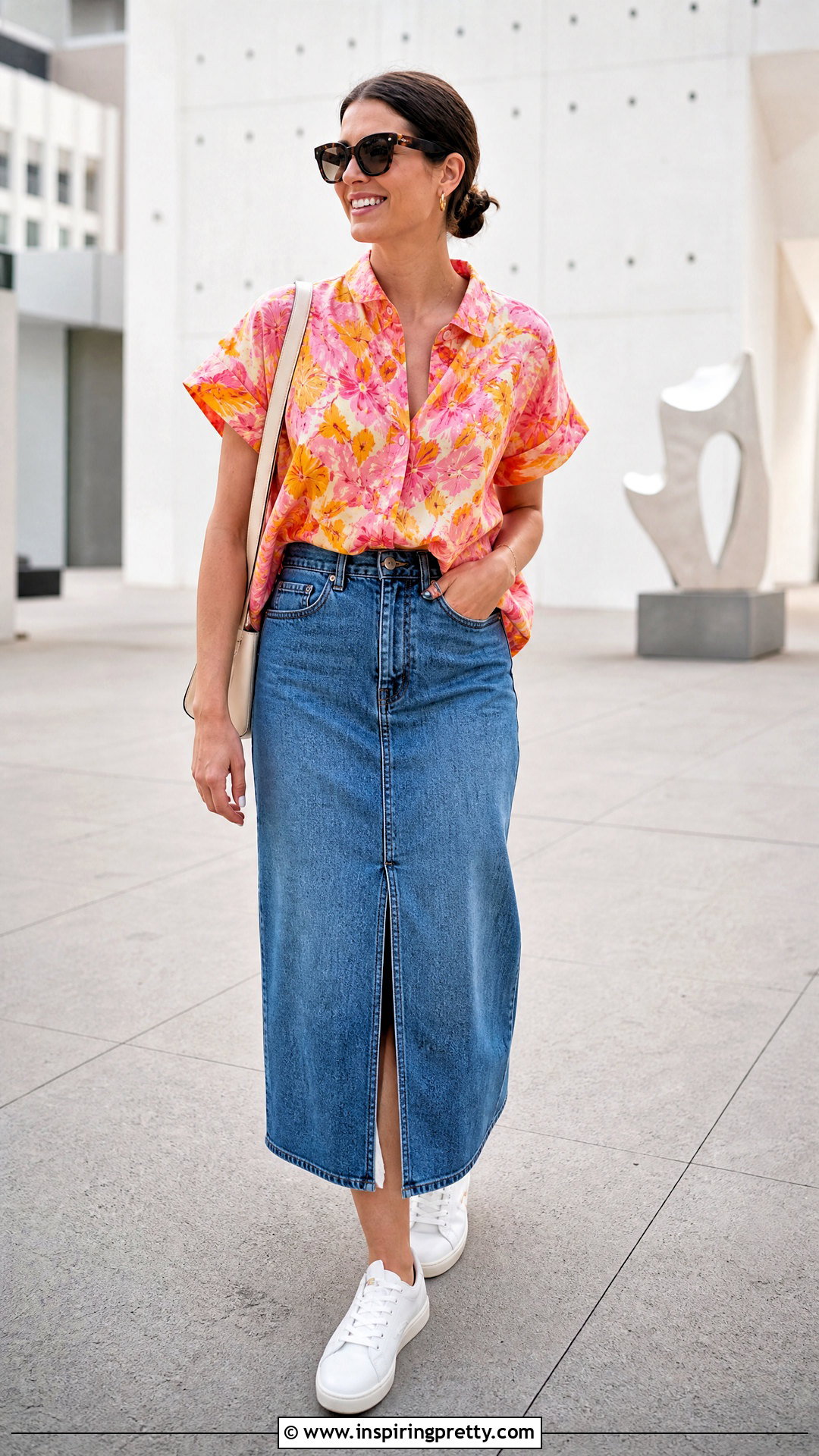 Cynthia Rowley Linen Top With A Denim Skirt - 20 cynthia rowley linen top outfit ideas