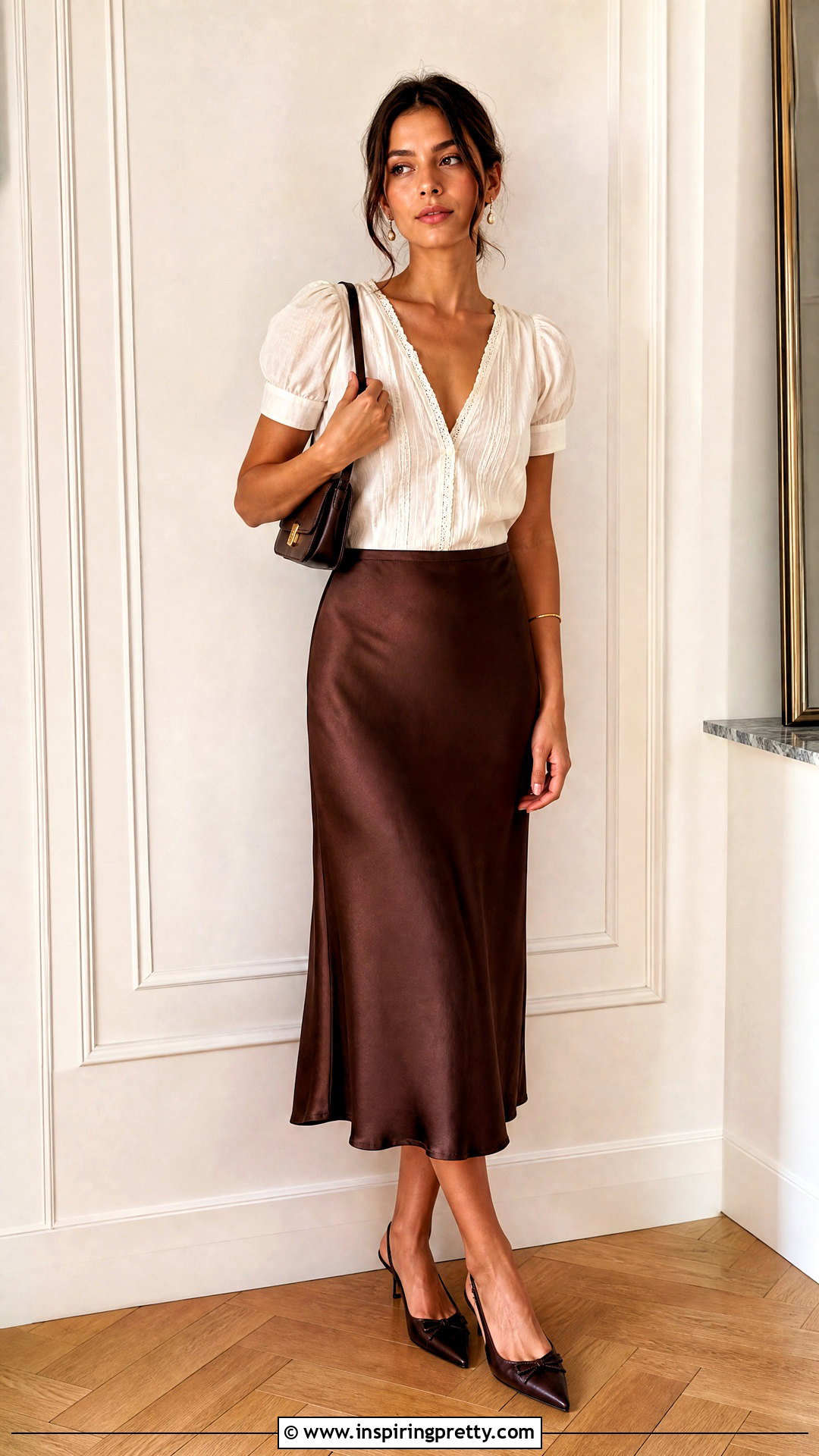 DEN Bernadine Top With Satin Midi Skirt - 20 doen bernadine top outfit ideas