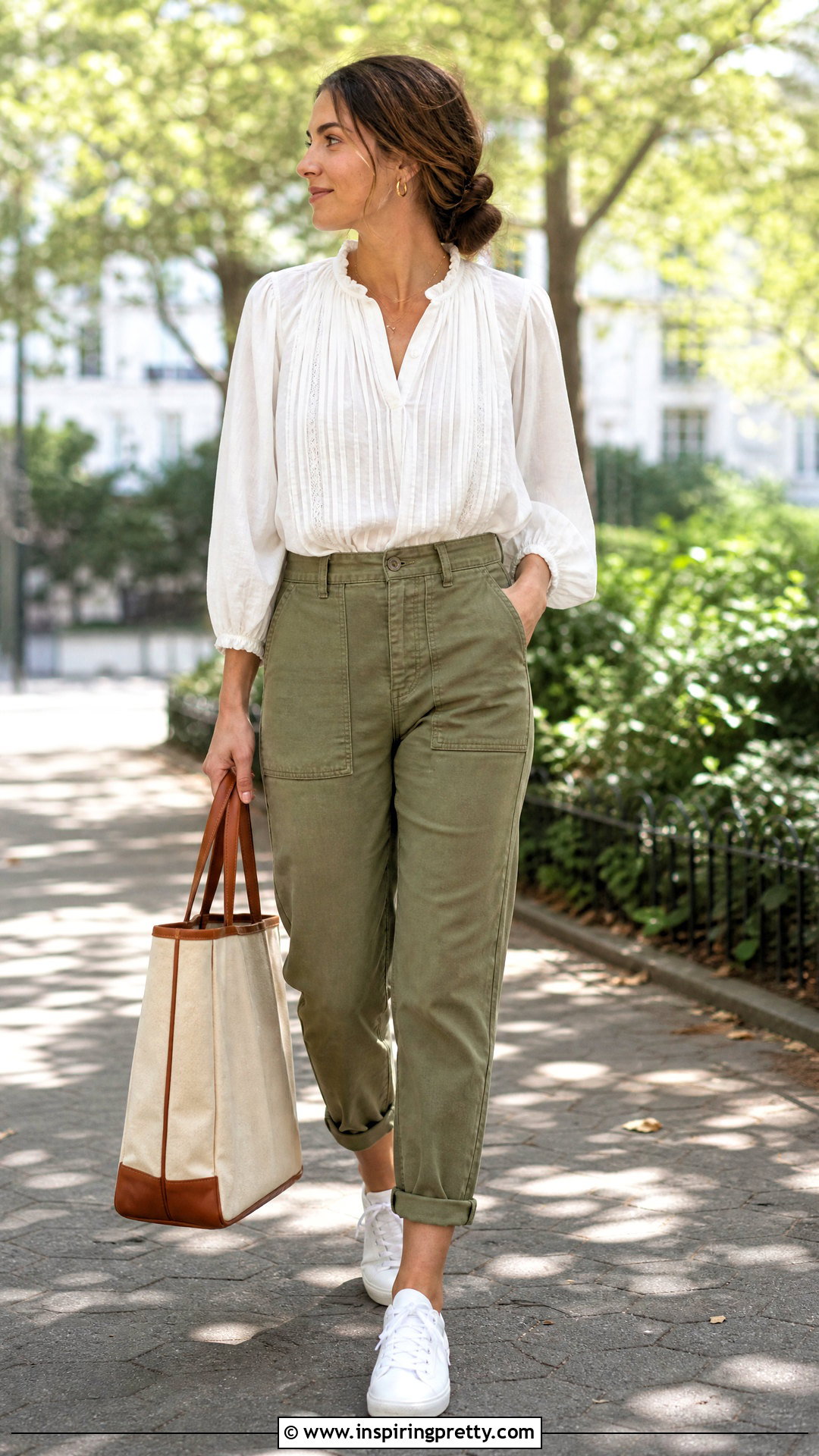 DEN Bernadine Top With Utility Pants - 20 doen bernadine top outfit ideas
