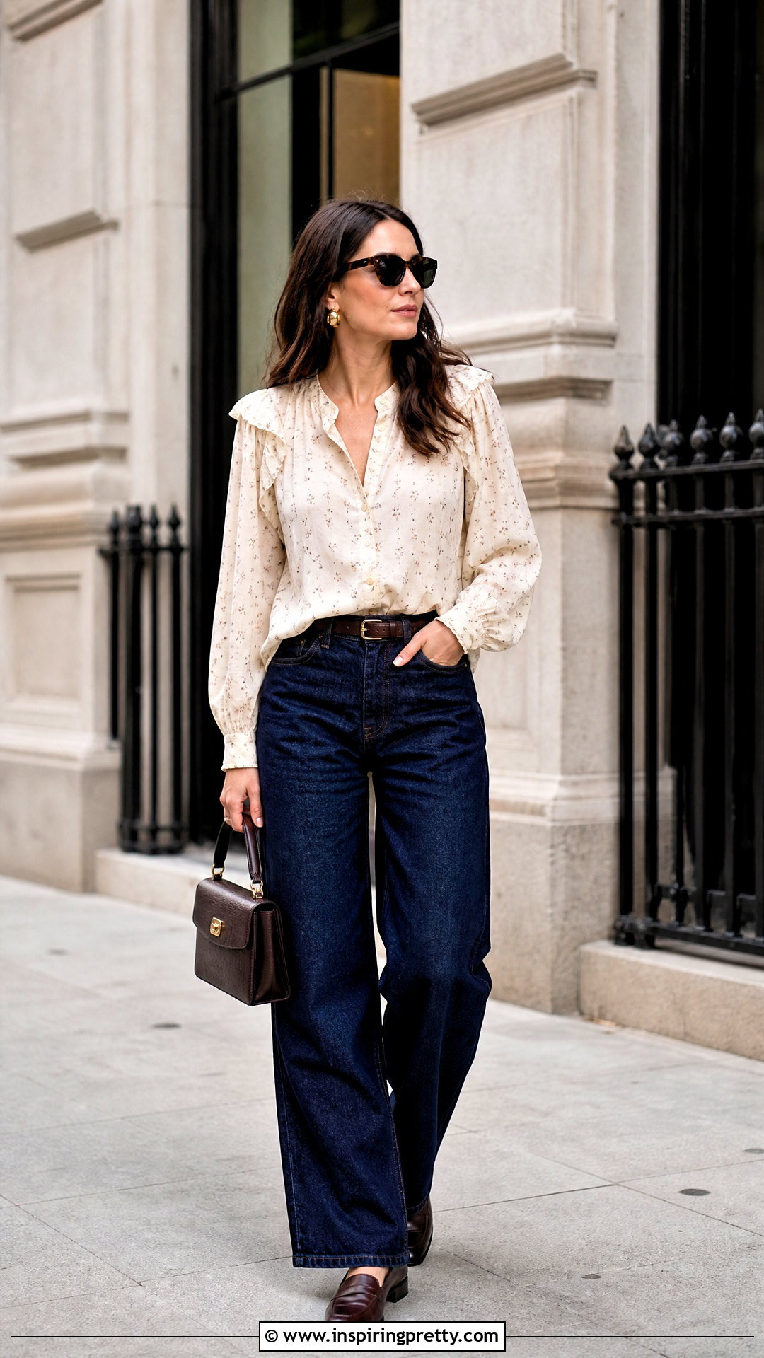 DEN Bernadine Top With Wide Leg Jeans - 20 doen bernadine top outfit ideas