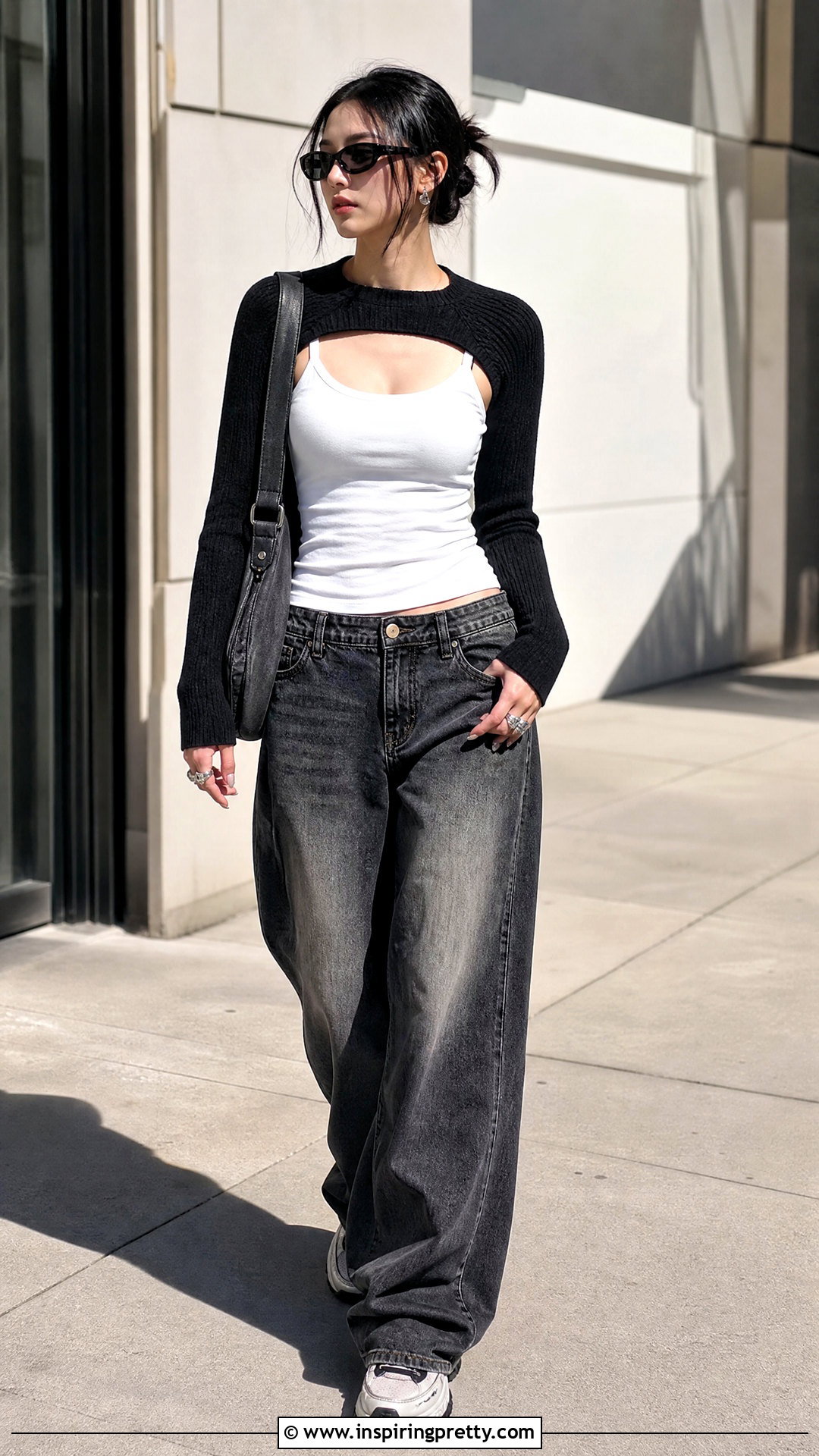 DIY Acubi Shrug Top With Baggy Jeans - 20 acubi tops diy ideas