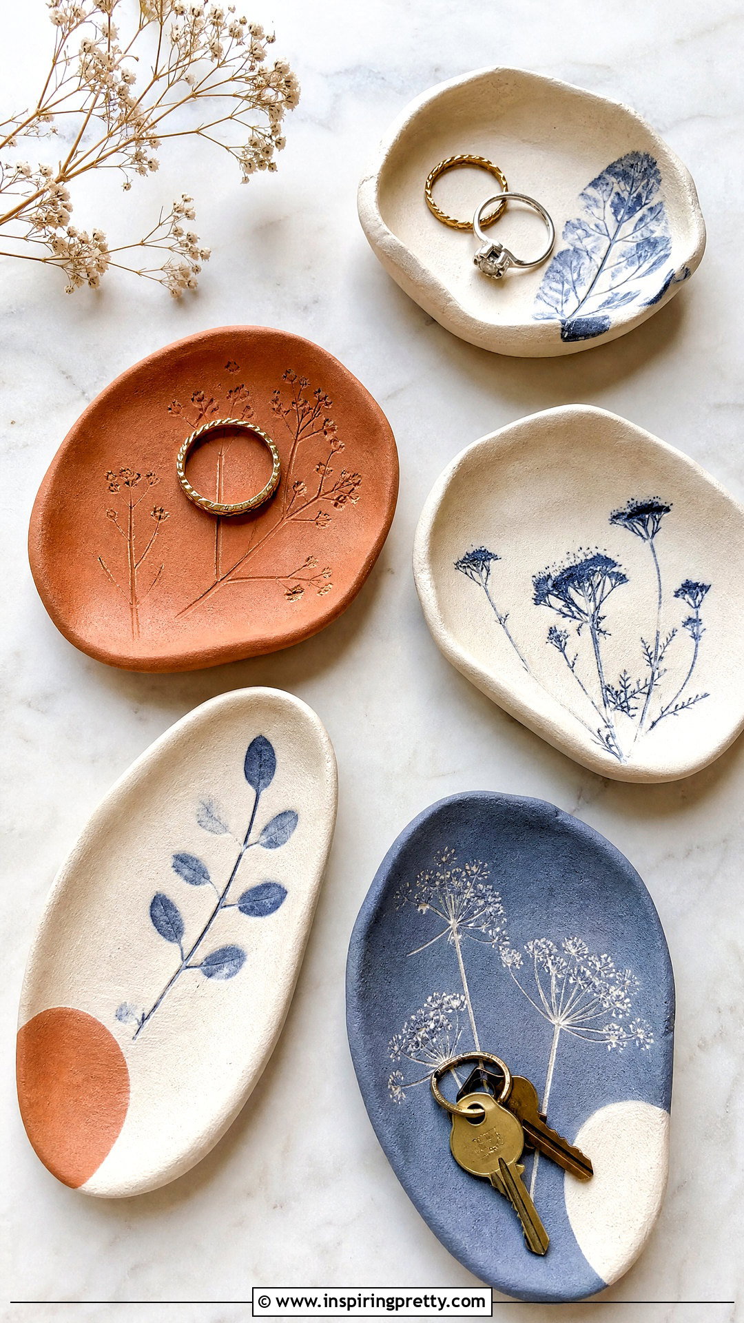 DIY Air Dry Clay Trinket Dish - 50 top diy ideas