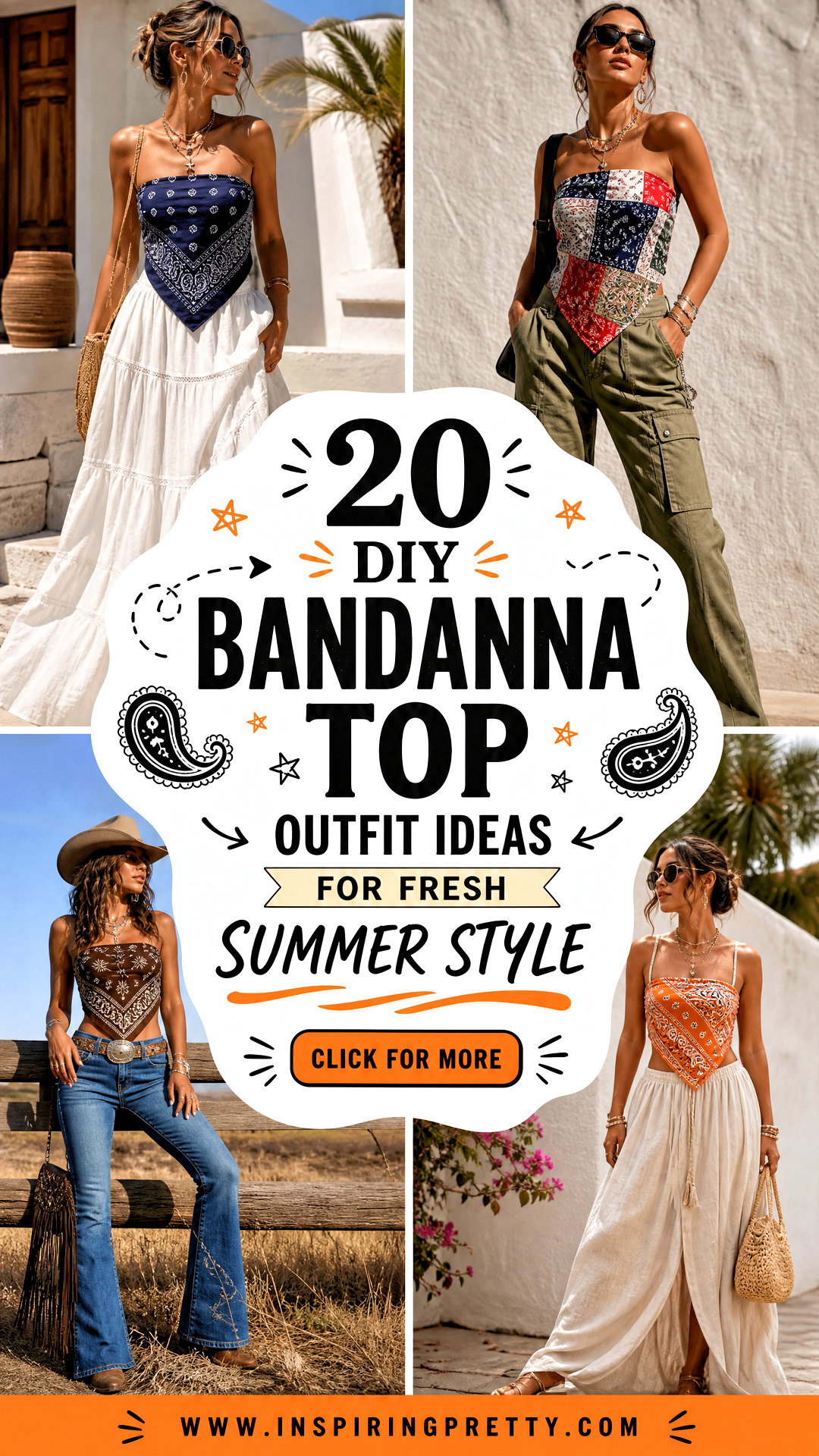 20 DIY Bandanna Top Outfit Ideas for Fresh Summer Style - 20 DIY Bandanna Top Outfit Ideas for Fresh Summer Style