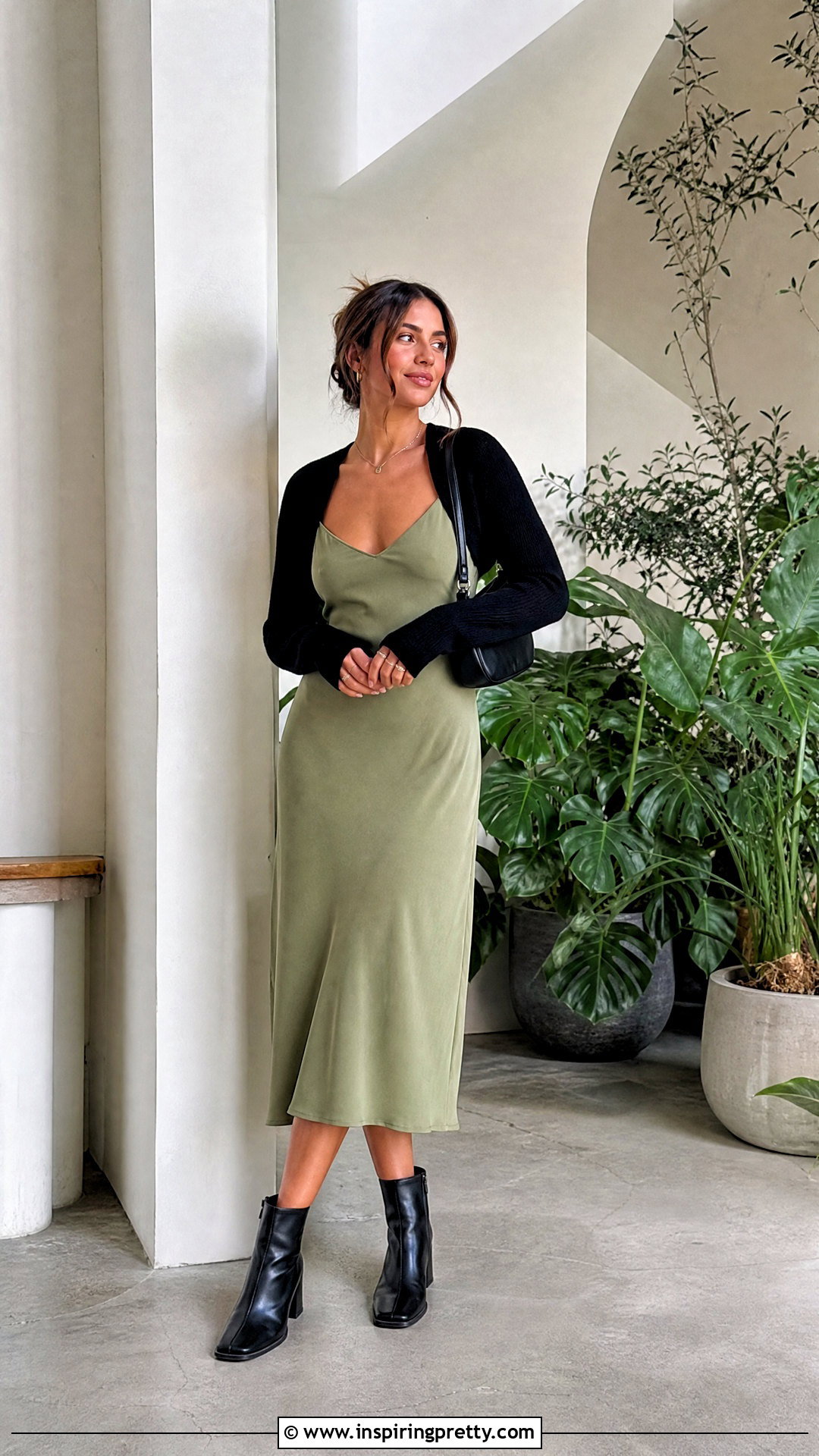 DIY Bolero Crop Top With Slip Dress - 20 diy crop top long sleeve outfit ideas