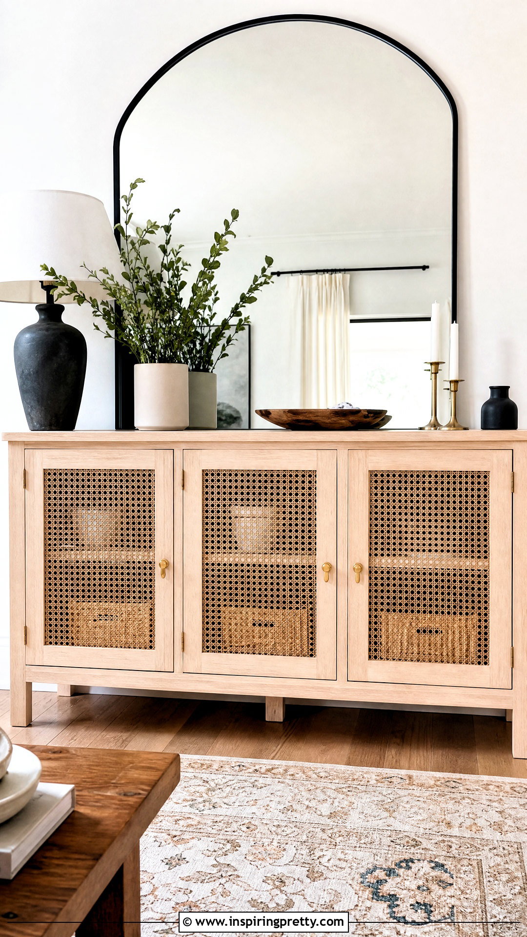 DIY Cane Webbing Cabinet - 50 top diy ideas
