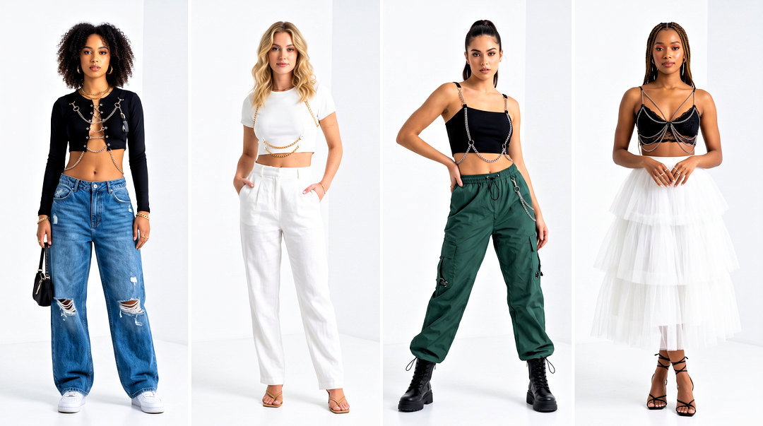 20 DIY Chain Crop Top Outfit Ideas for Edgy Festival Style
