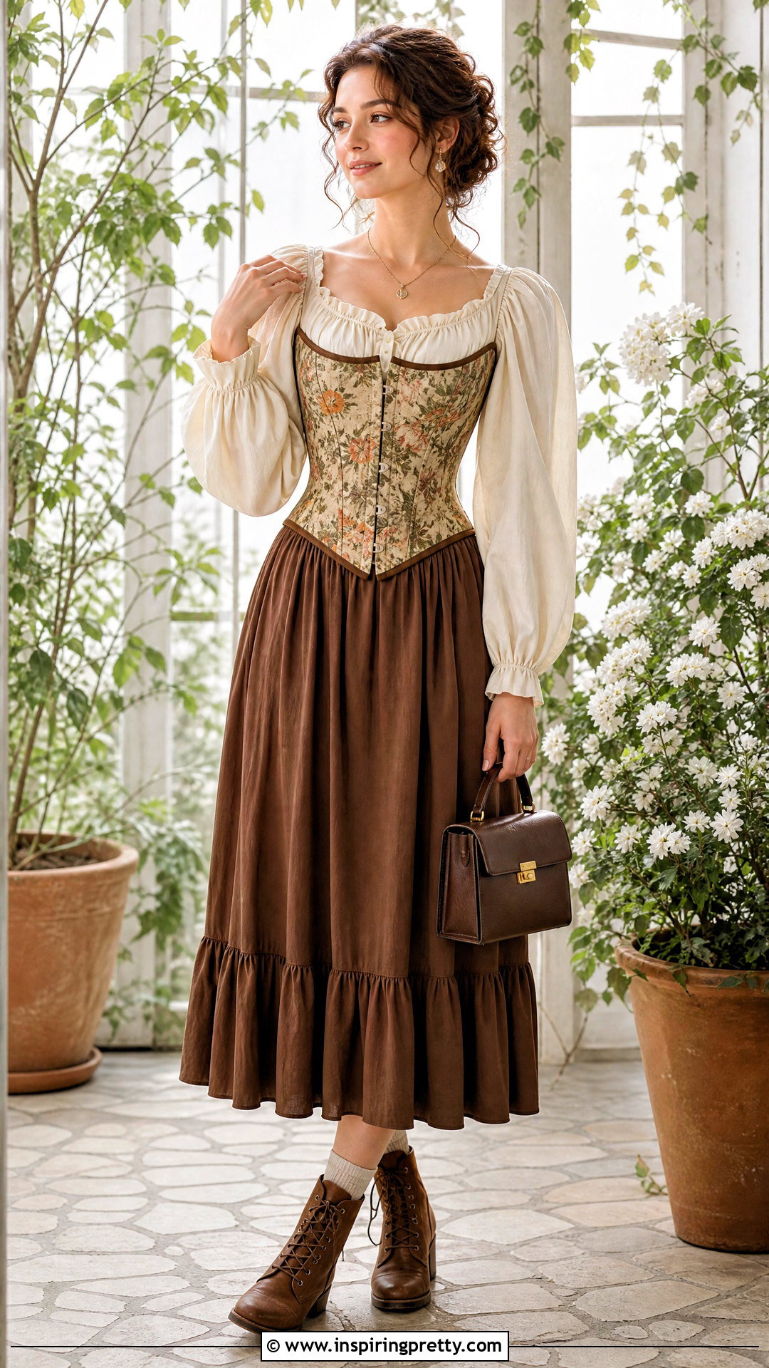 DIY Corset Top Over A Puff Sleeve Blouse - 50 diy corset top outfit ideas