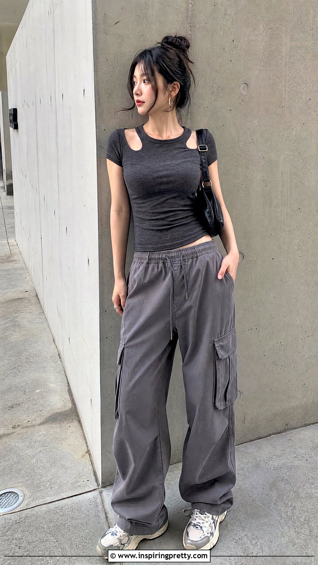 DIY Cutout Acubi Top With Cargo Pants - 20 acubi tops diy ideas