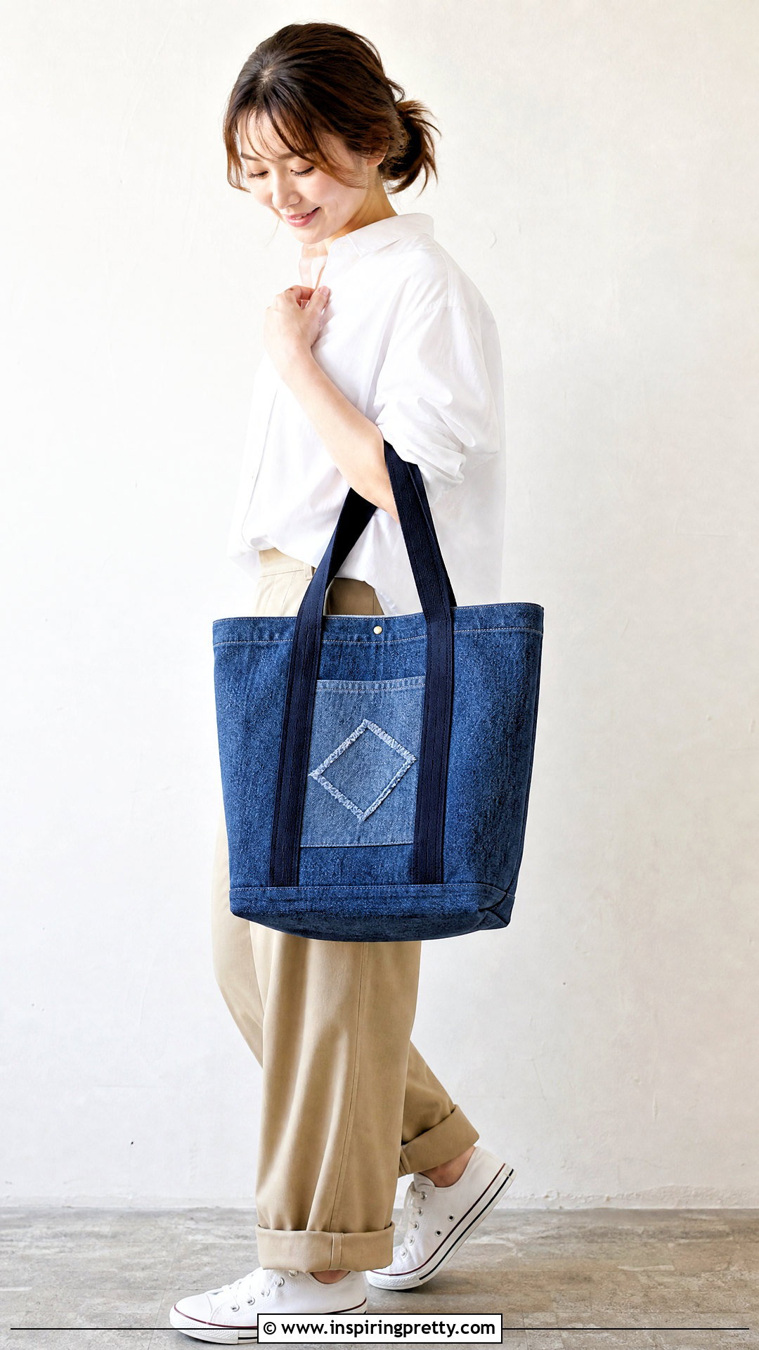 DIY Denim Tote Bag - 50 top diy ideas