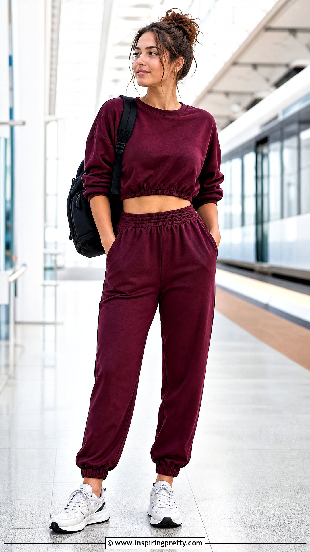 DIY Elastic Hem Crop Top With Joggers - 50 diy crop top outfit ideas