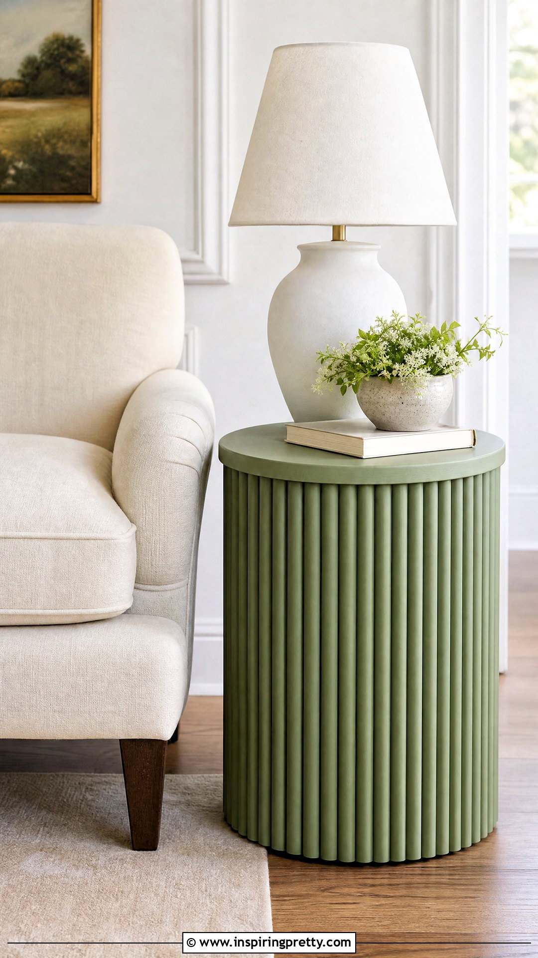 DIY Fluted Side Table - 50 top diy ideas