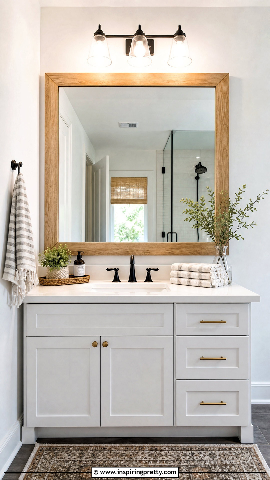 DIY Framed Bathroom Mirror - 50 top diy ideas
