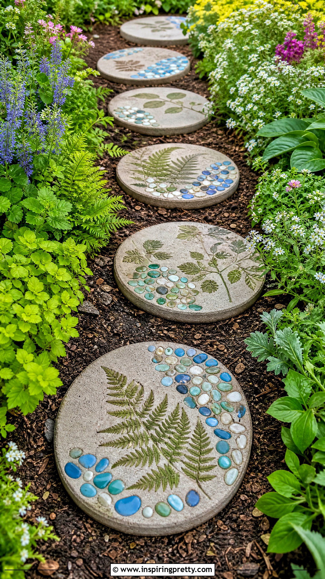 DIY Garden Stepping Stones - 50 top diy ideas