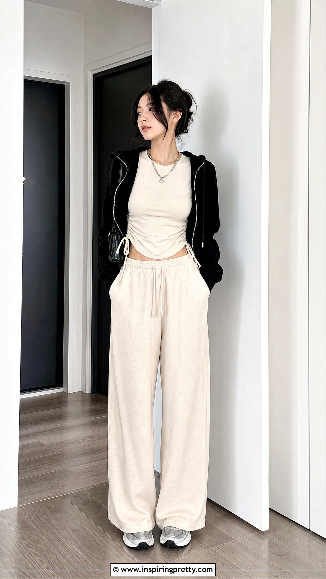DIY Knotted Acubi Top With Wide Leg Pants - 20 acubi tops diy ideas