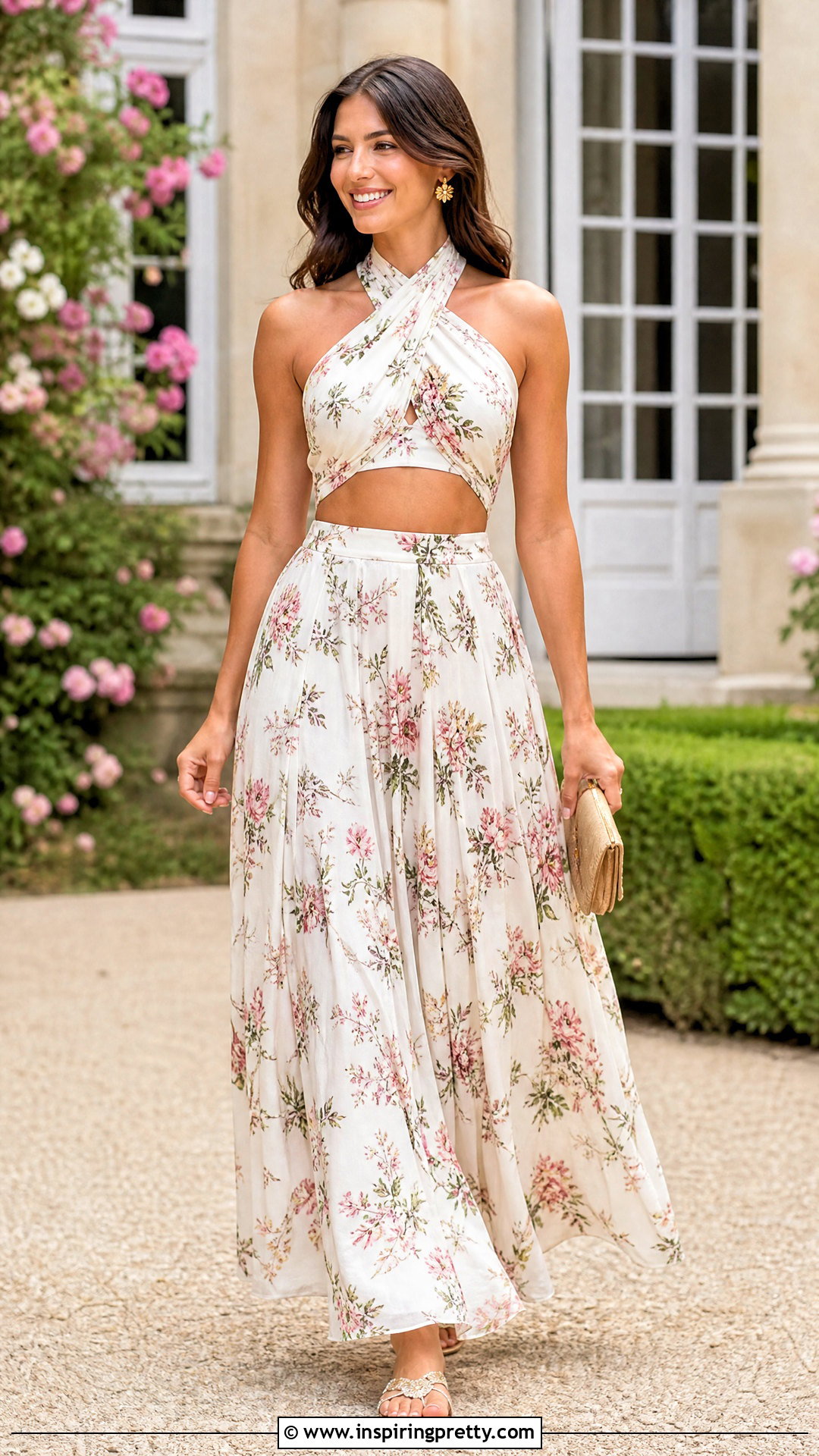 DIY Matching Halter Top And Maxi Skirt - 50 diy halter top outfit ideas