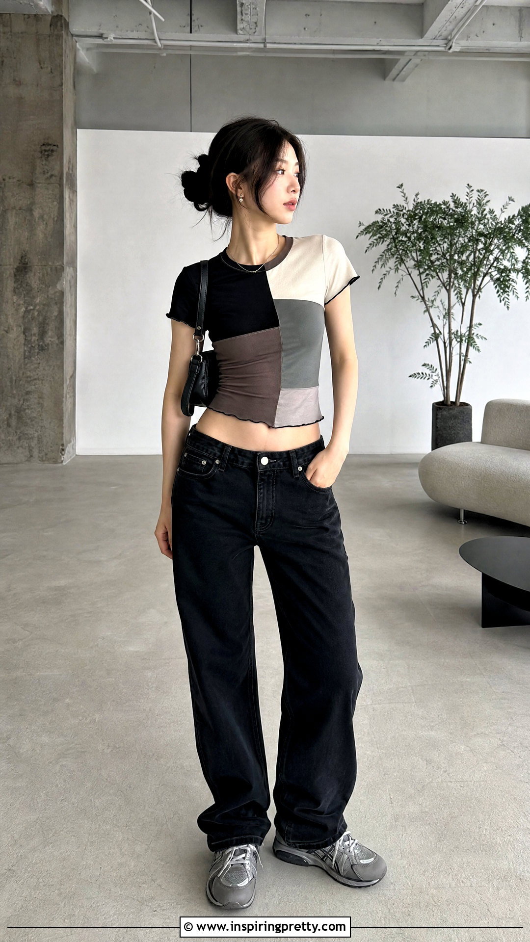 DIY Patchwork Acubi Top With Black Jeans - 20 acubi tops diy ideas