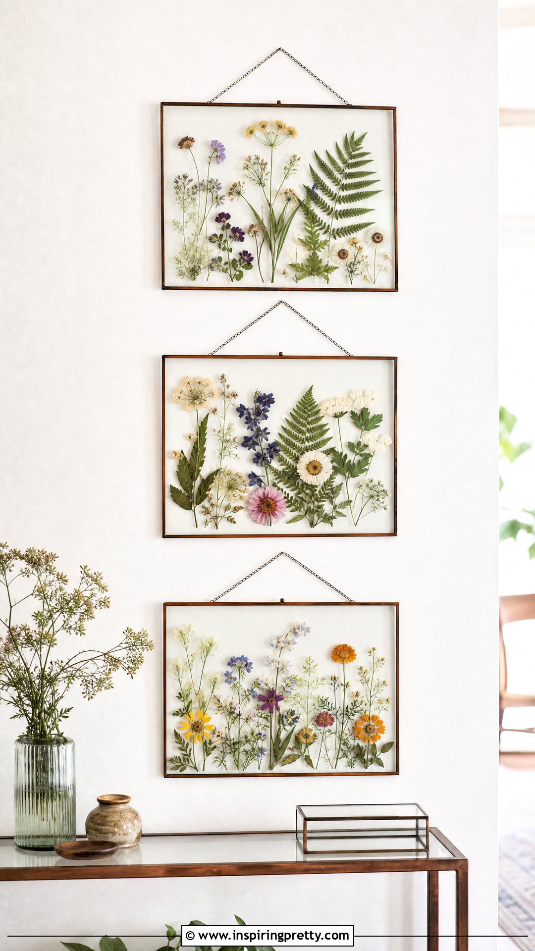 DIY Pressed Flower Frames - 50 top diy ideas