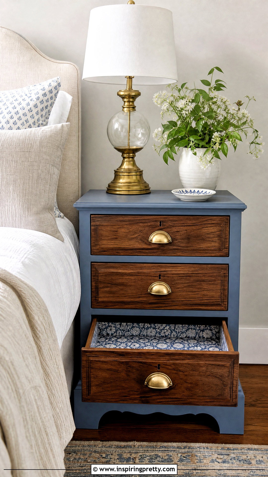 DIY Refinished Nightstand - 50 top diy ideas