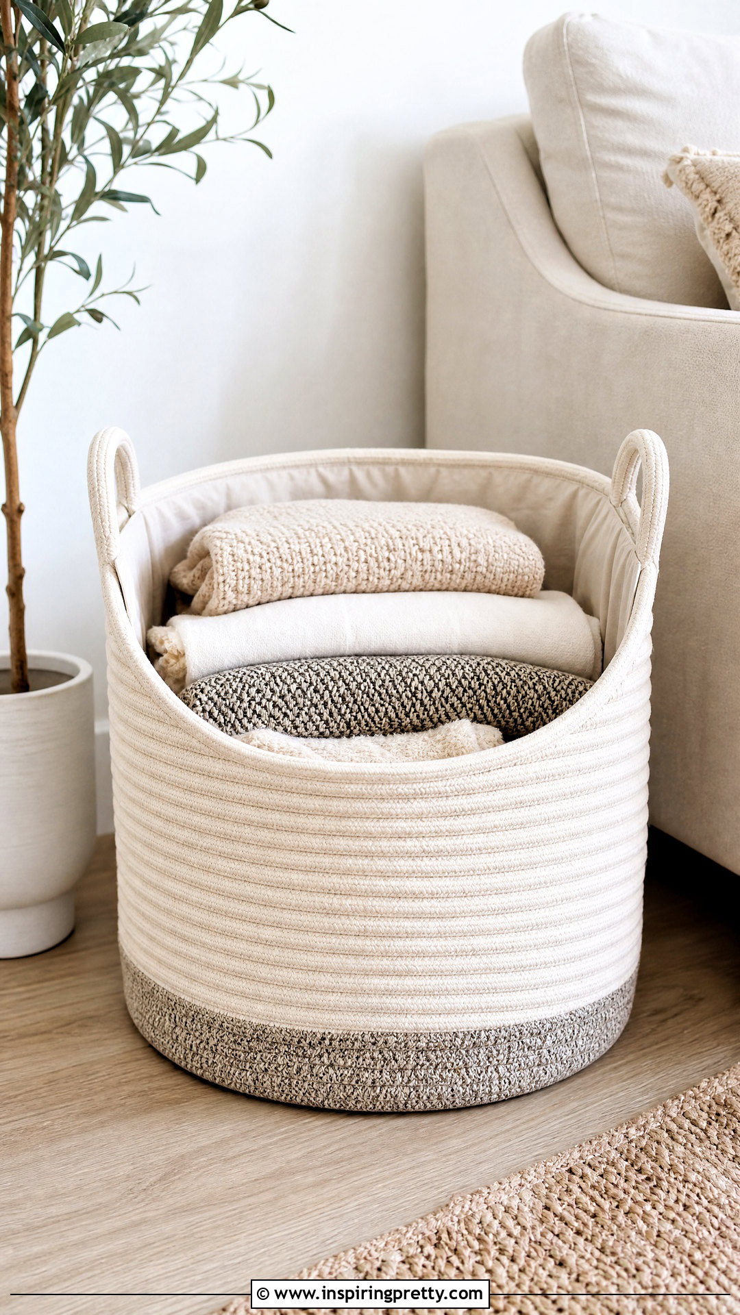 DIY Rope Storage Basket - 50 top diy ideas