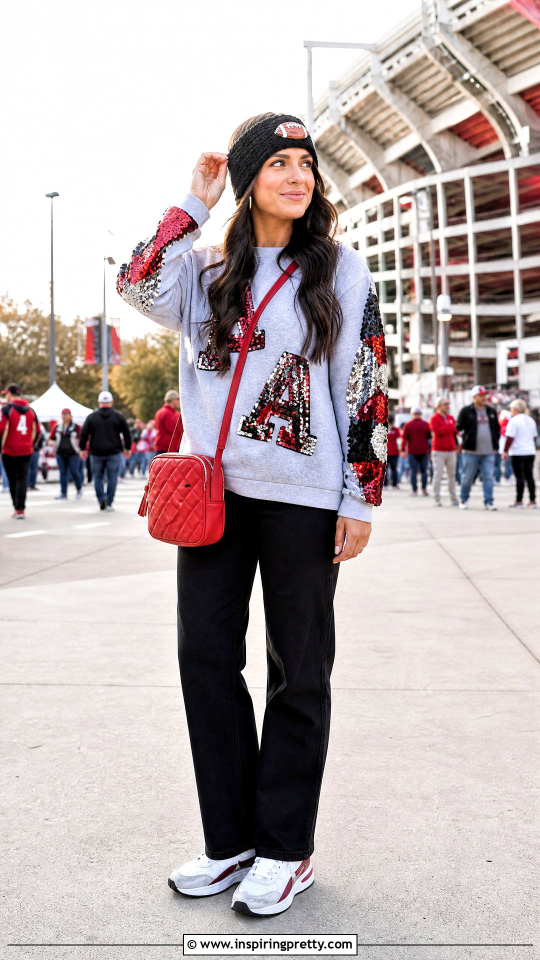 DIY Sequin Game Day Sweatshirt Outfit - 25 Game Day Tops Diy Ideas