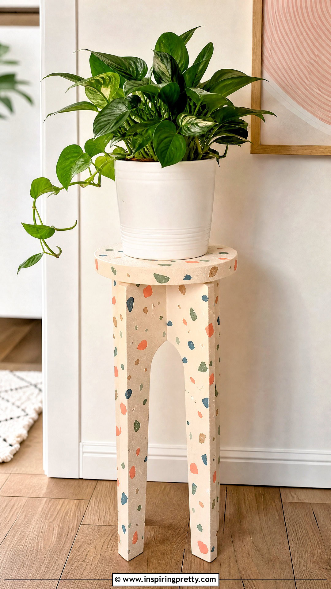 DIY Terrazzo Plant Stand - 50 top diy ideas