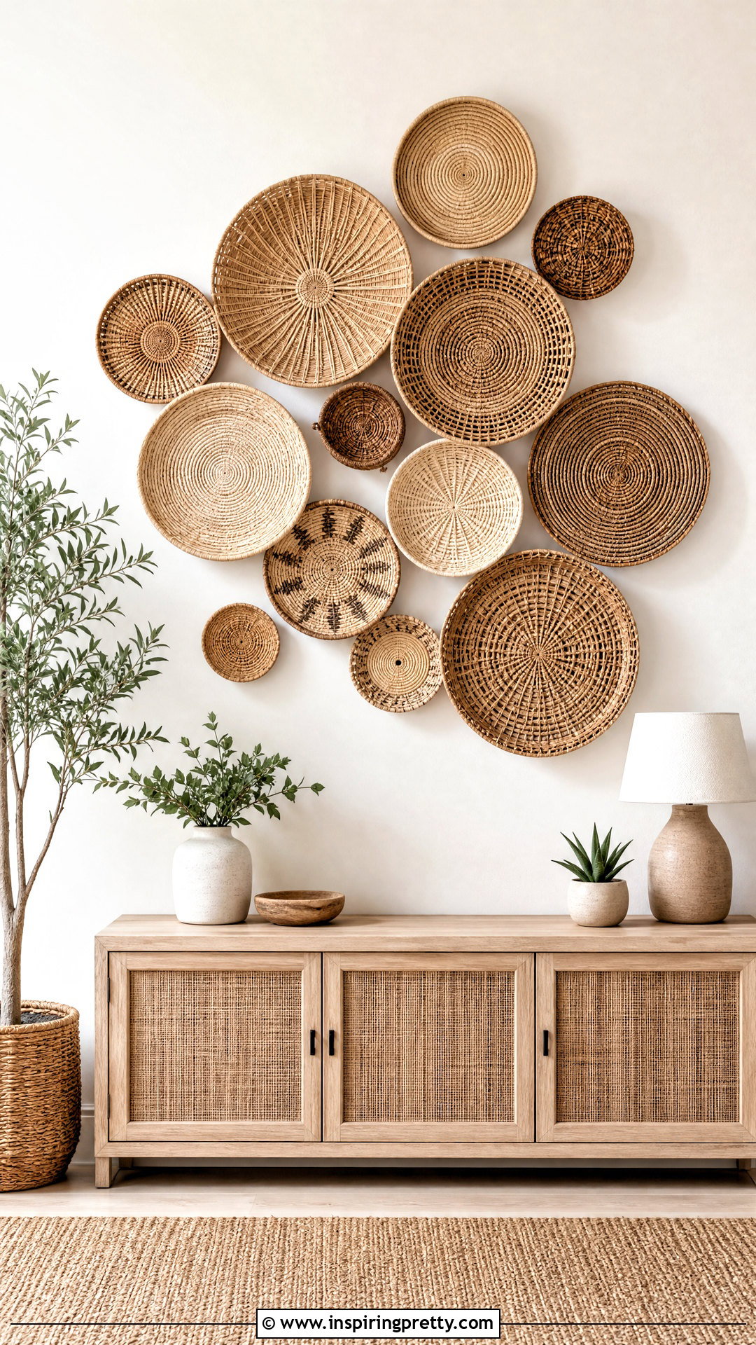 DIY Woven Wall Basket Display - 50 top diy ideas