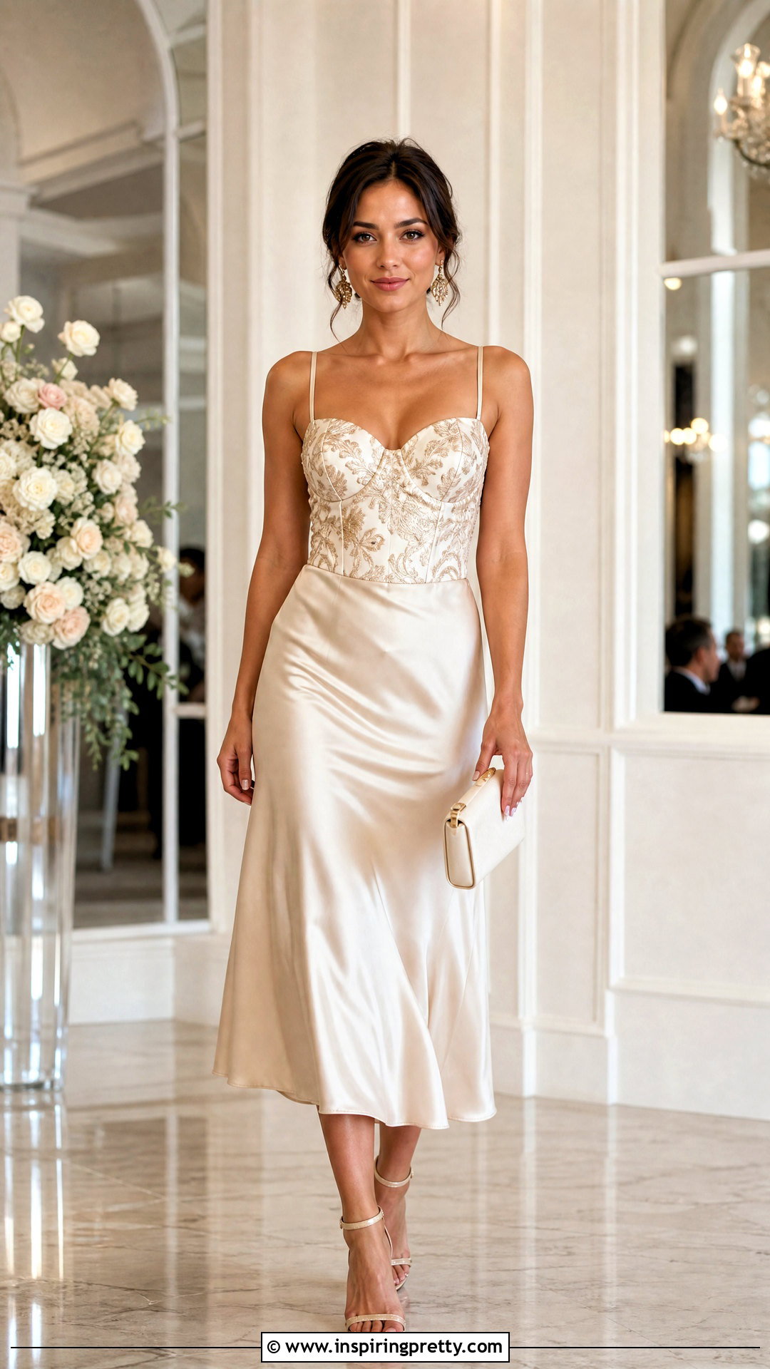 Damask Bustier Top With Satin Skirt - 50 damask top styles
